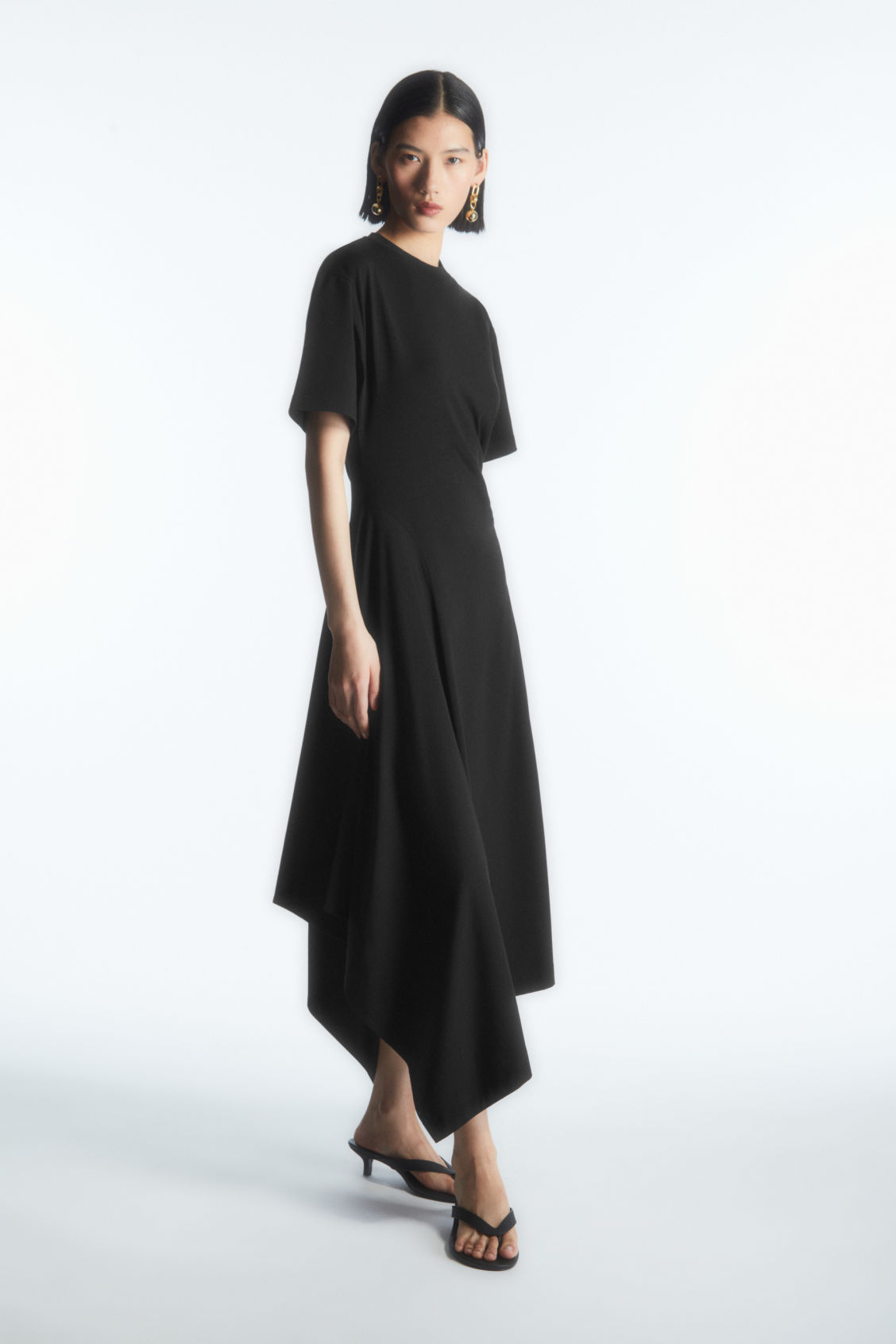 silver chiffon dress Modest Long Formal with Sheer Sleeves Smoky Blue / 16 Color:Sky Blue/Brown Models are wearing Light Plungeneck Courtney Chiffon Bridesmaid Dress