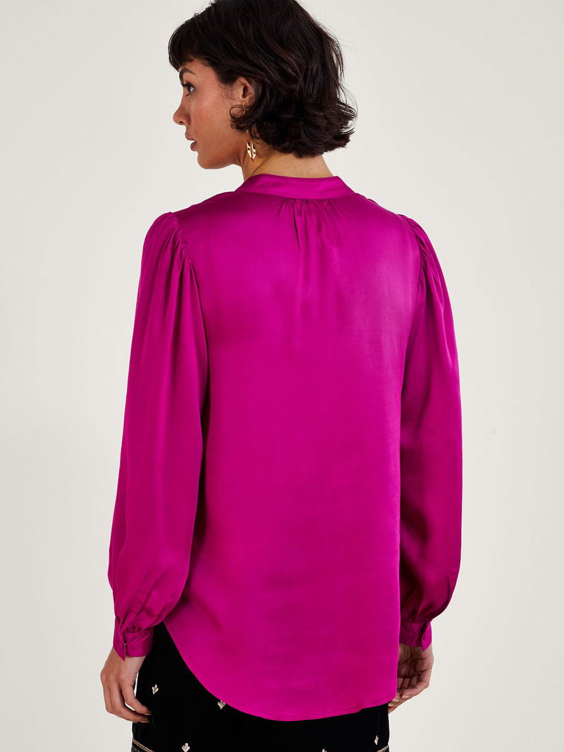 Lenae Ruffle Blouse / Pink