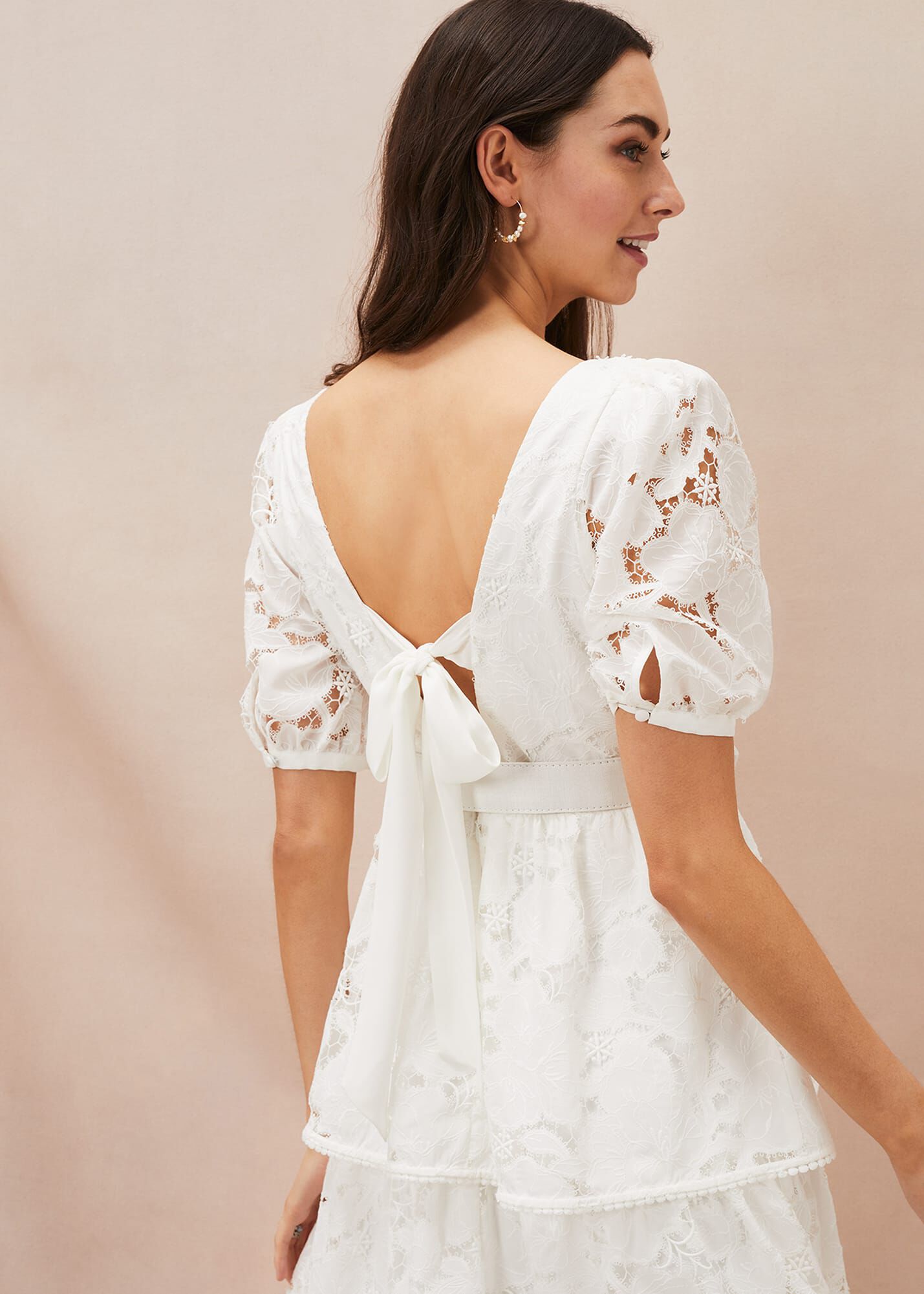 PHASE EIGHT Elyse Lace Tiered Wedding Dress | endource