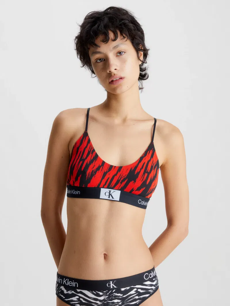 CALVIN KLEIN Tiger Print Bralette in Hazard | Endource