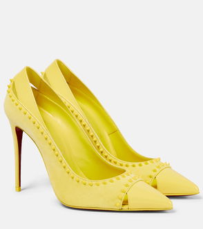 Christian Louboutin Astrida Bride 100 Suede Pumps