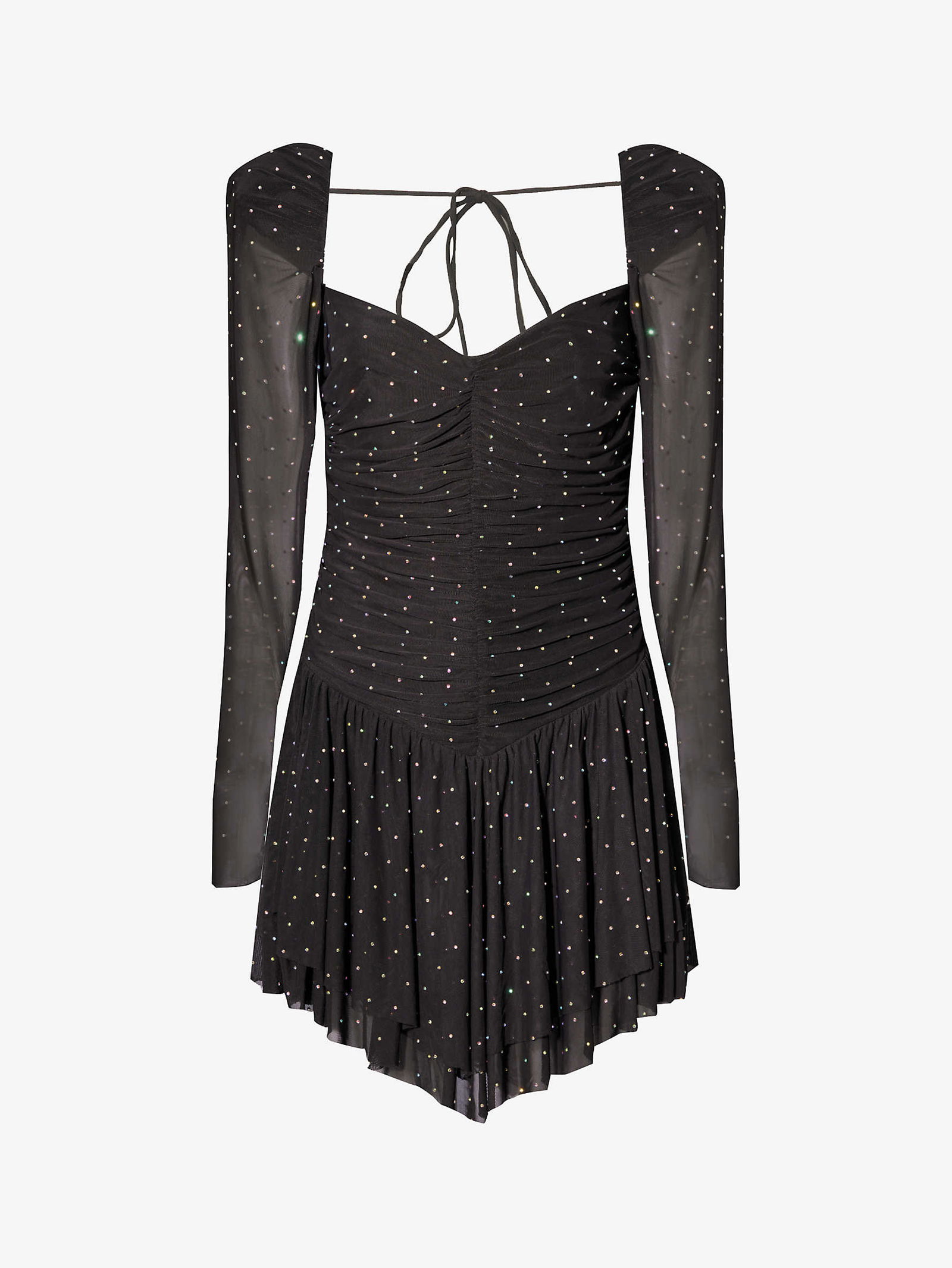 ROTATE BIRGER CHRISTENSEN CrystalEmbellished BrandCharm Mini Dress in