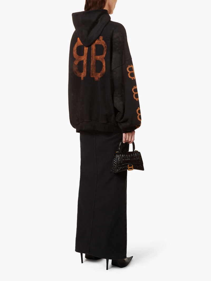 BALENCIAGA Crypto Distressed Cotton Hoody | endource