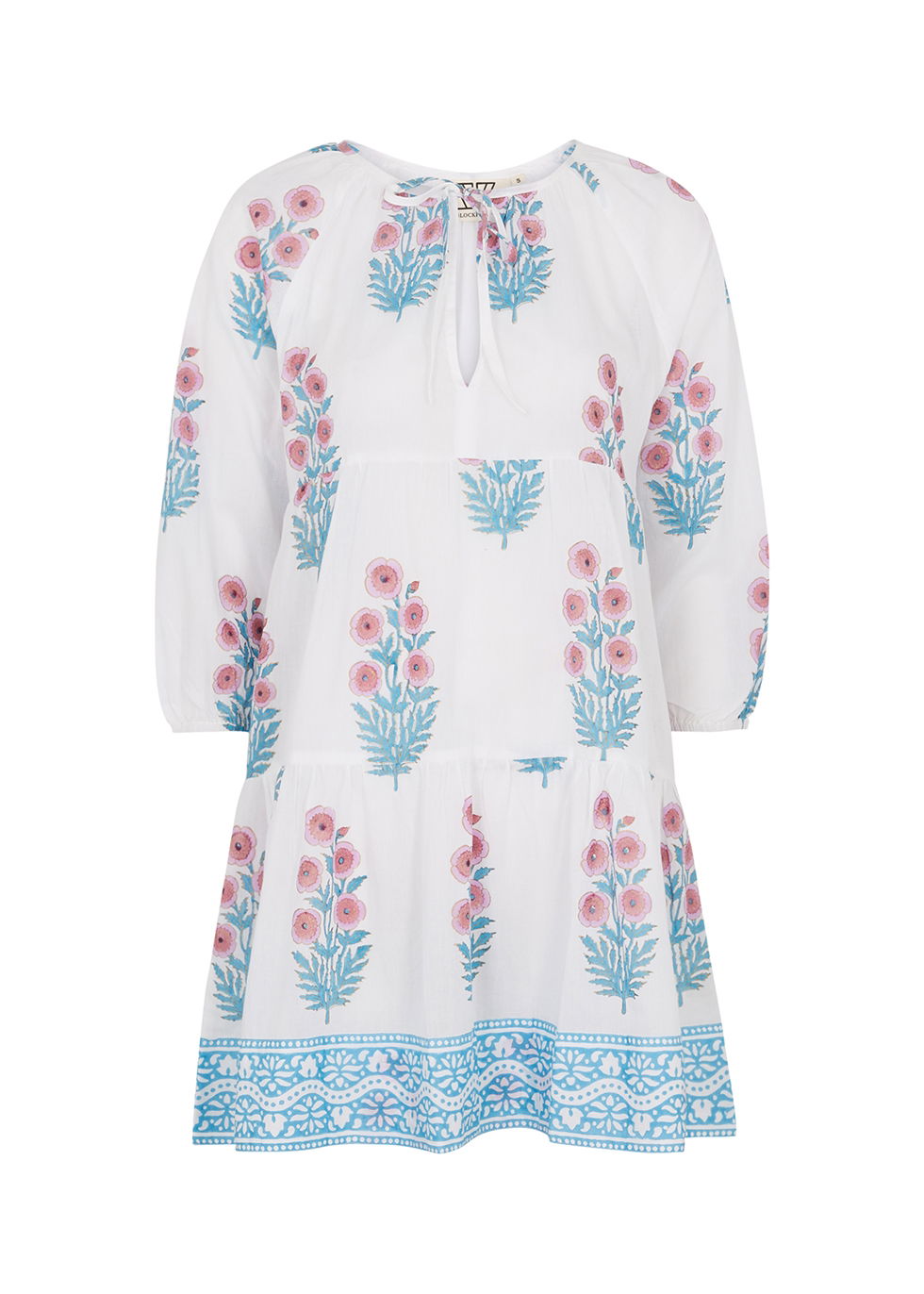 SZ BLOCKPRINTS Priya Floral-Print Mini Dress | endource