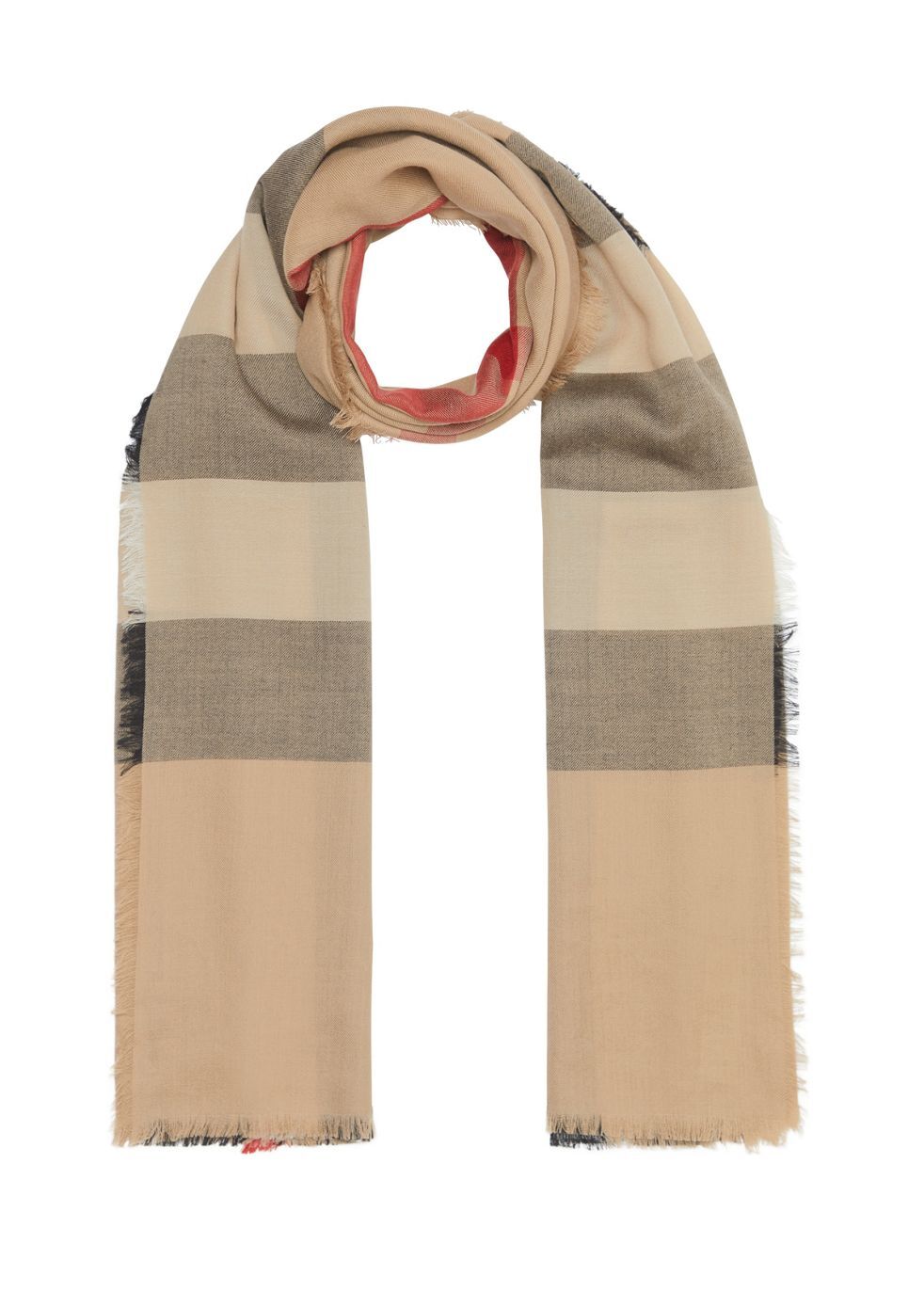 BURBERRY Lightweight Check Cashmere Scarf endource