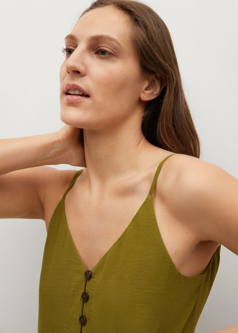 MANGO Strap Flowy Dress | endource