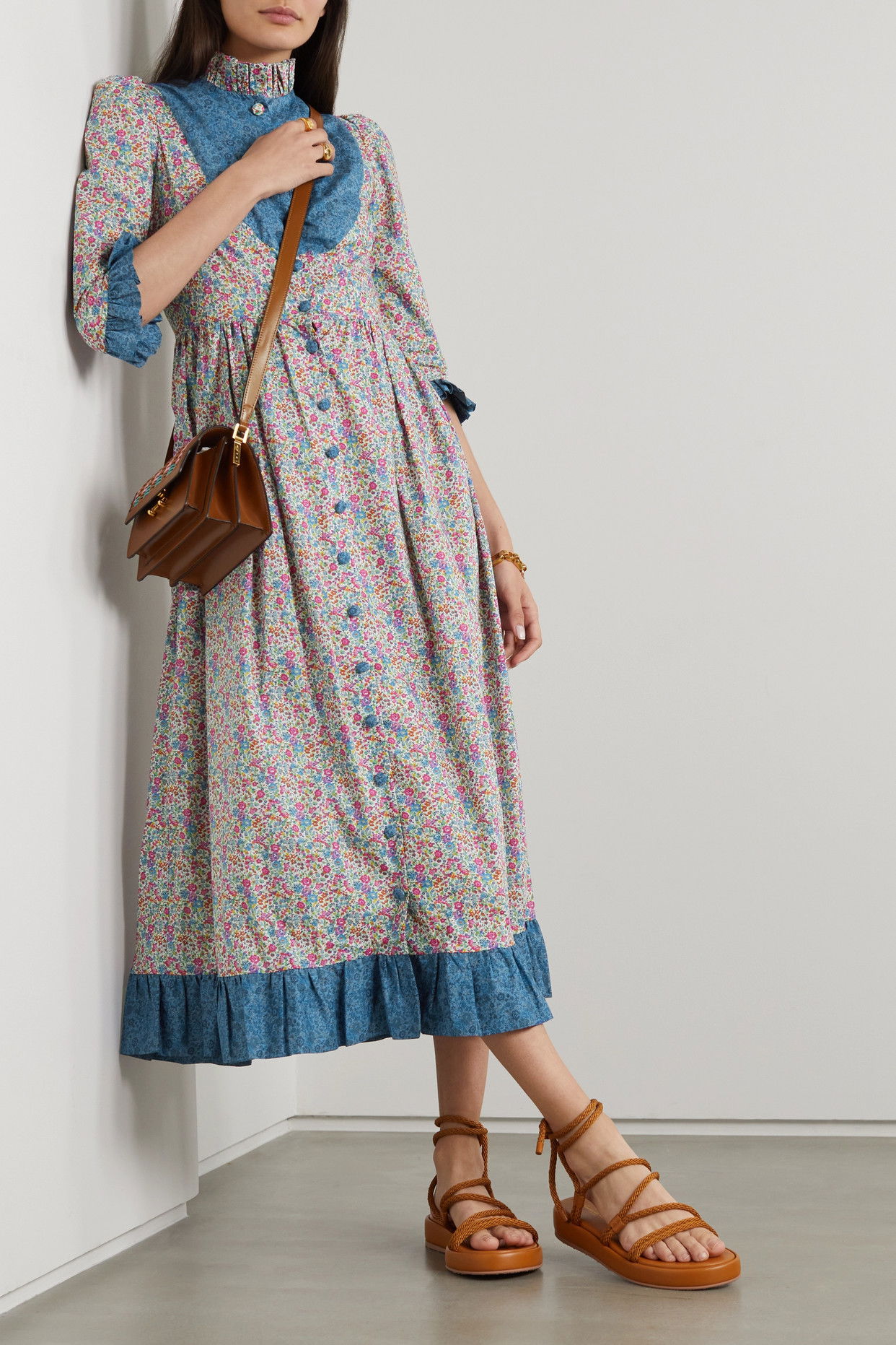 floral print off shoulder maxi dress Tropical Floral Off-Shoulder Smocked Bodice Summer Maxi Dress Floral / S