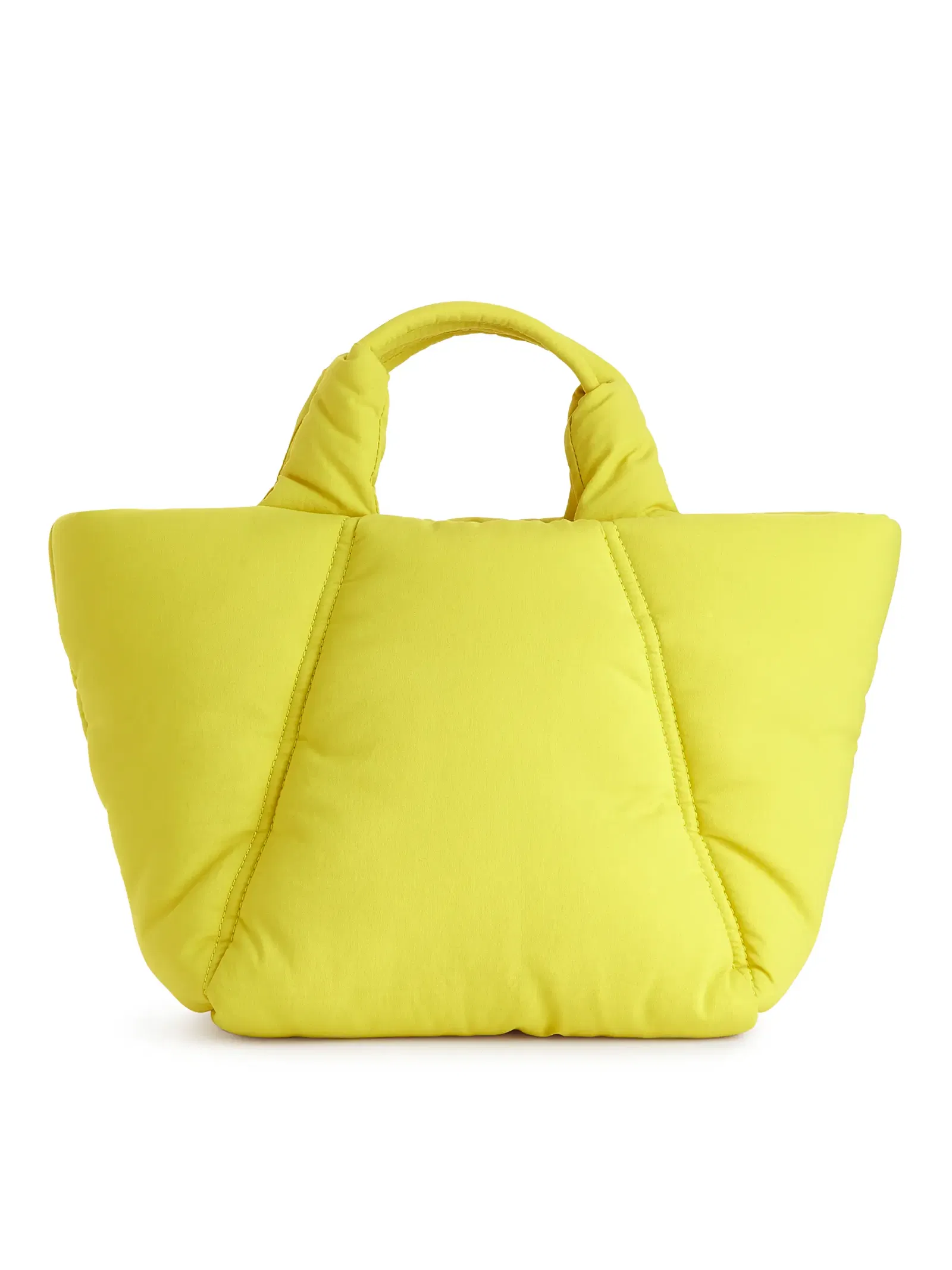 John Lewis ANYDAY Quilted Puffy Tote Bag, Off White at John Lewis & Partners