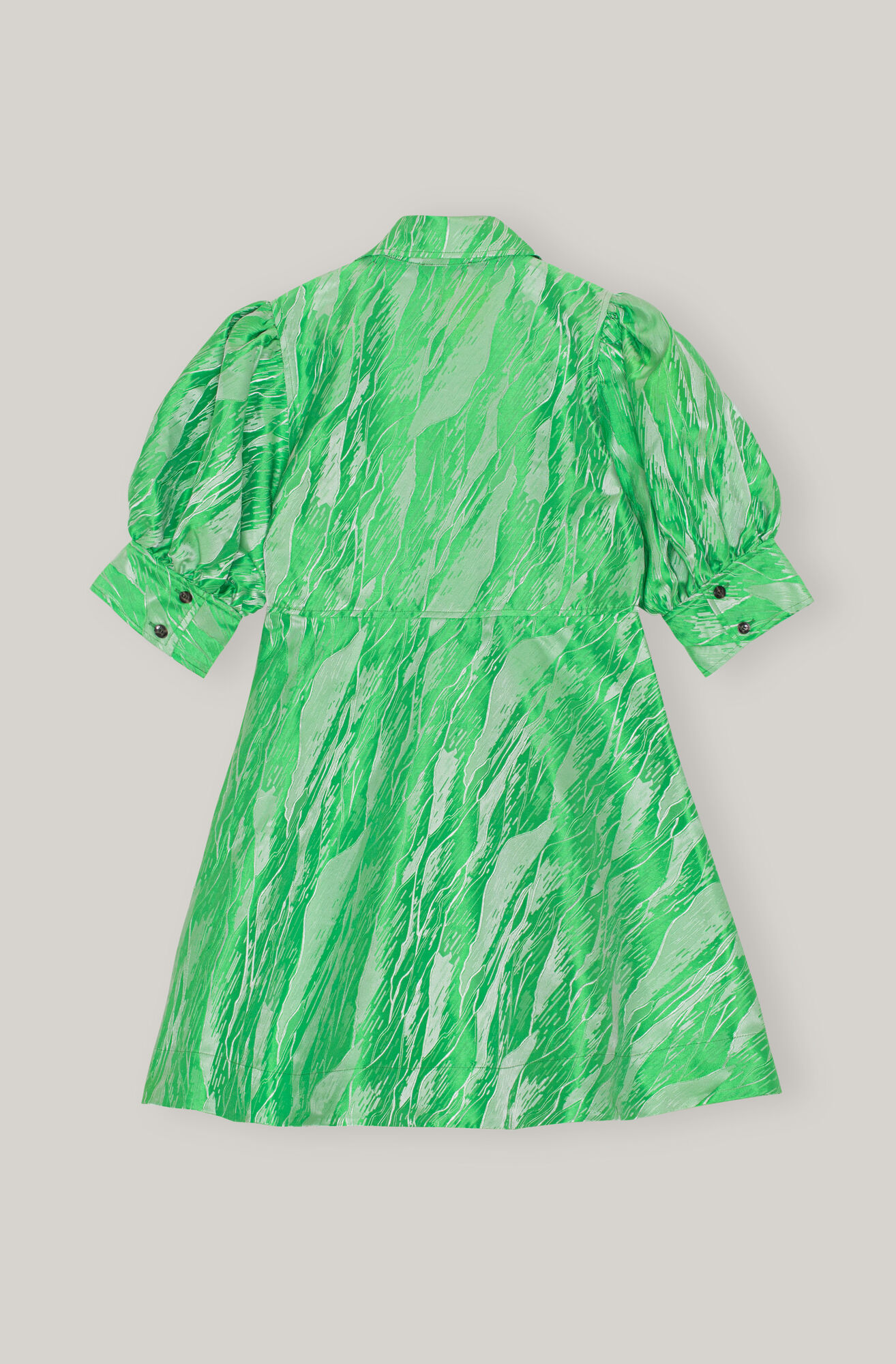 ganni jacquard mini dress green Ganni Jacquard Mini Dress