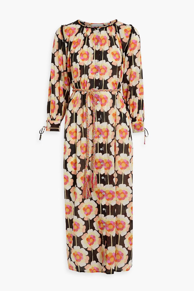 korean flowy dress CHEETAH PRINT BELTED COTTON MAXI – Shop-Peppermint