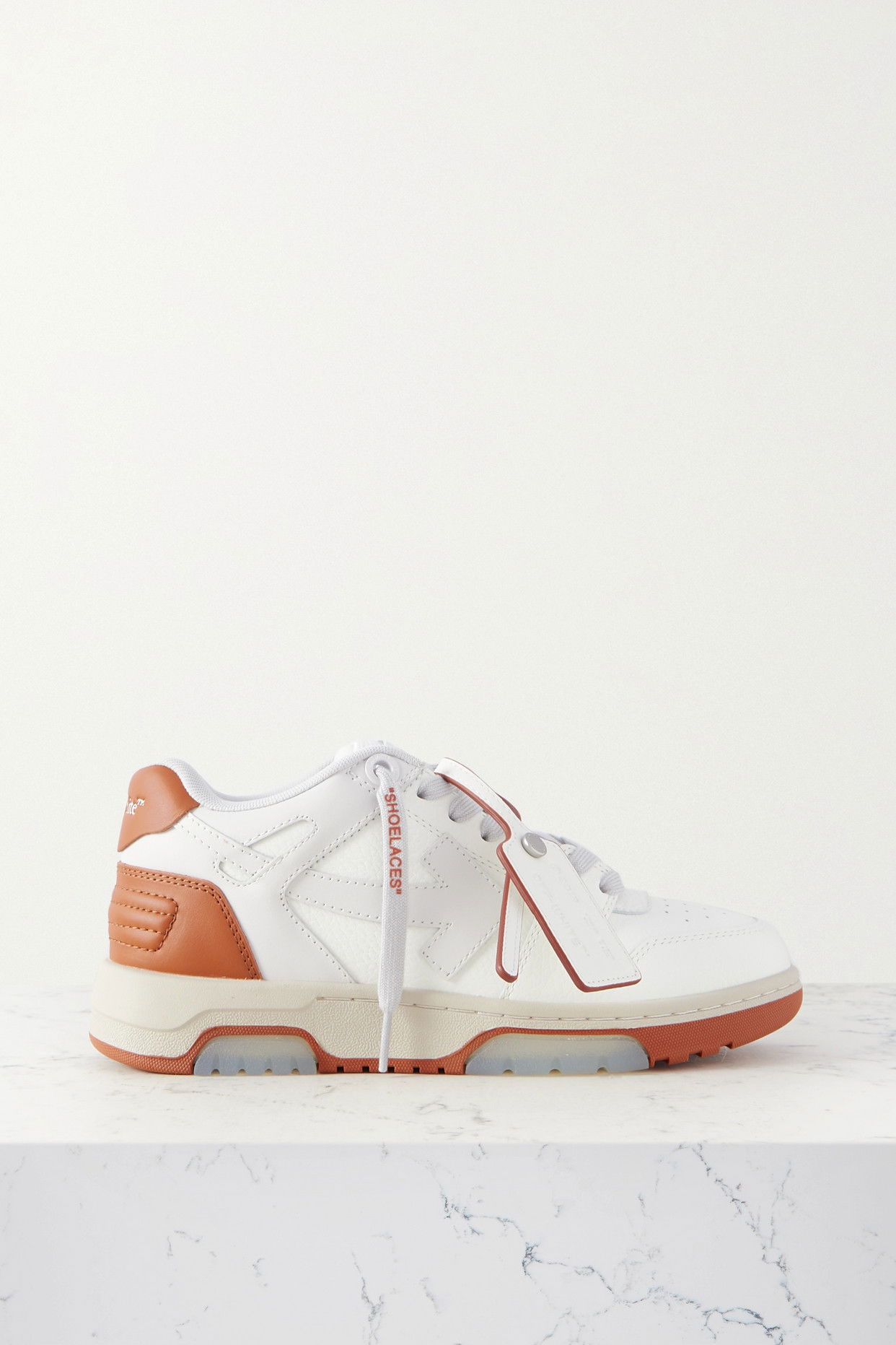 OFF-WHITE Out of Office leather sneakers