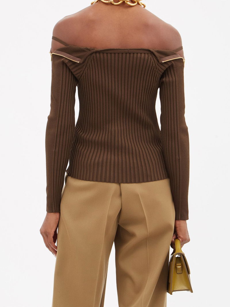 JACQUEMUS Oro Off-The-Shoulder Top endource - Main Image