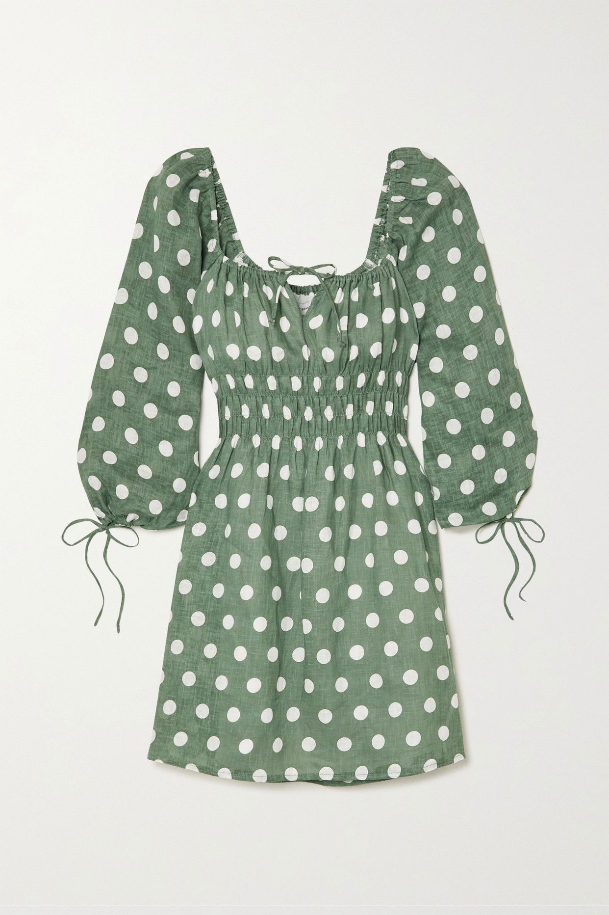 faithfull the brand green polka dot dress Eileen Fisher Organic Handkerchief Linen Classic Collar-Citron – In Full  Swing