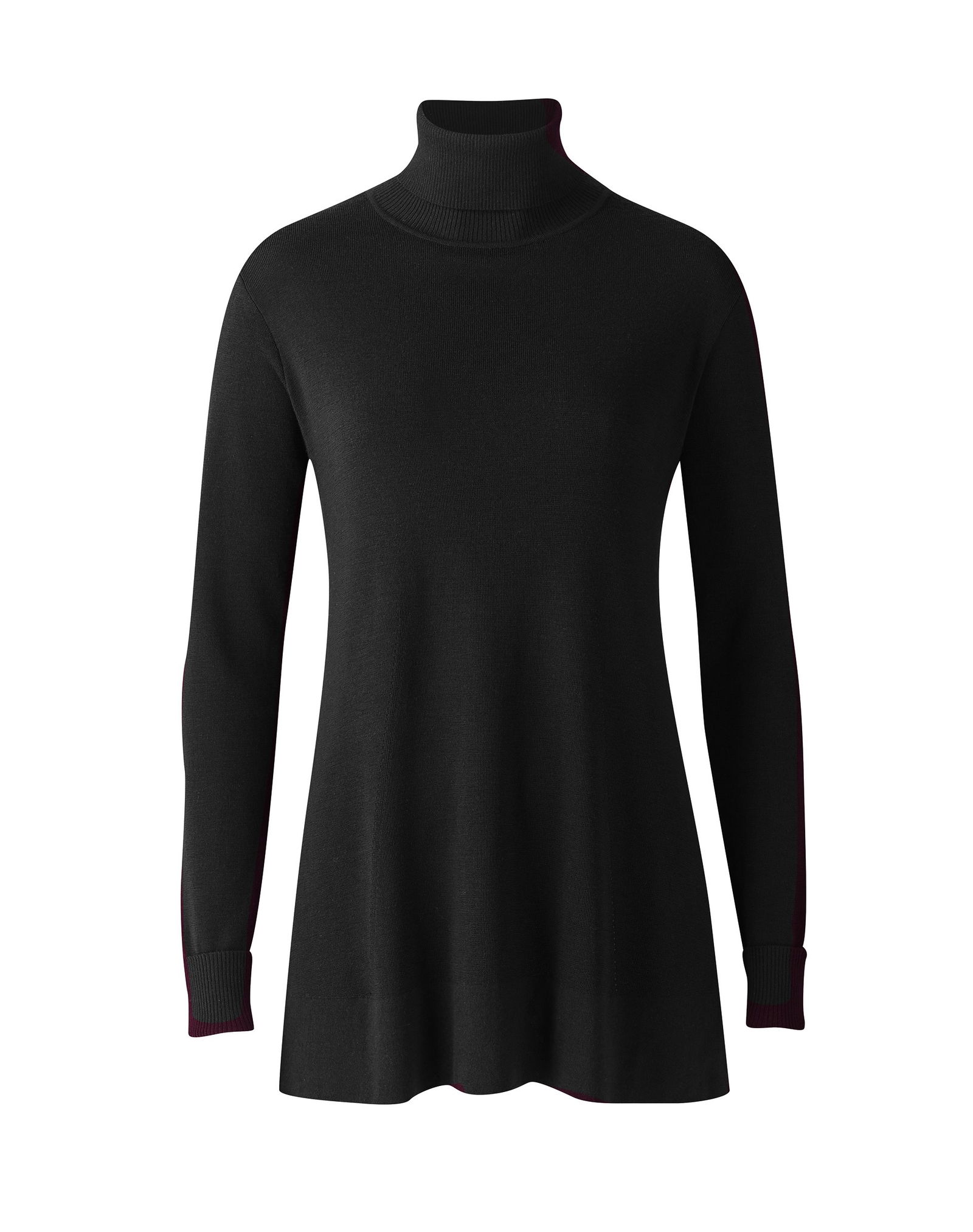 John Lewis Cashmere Roll Neck Jumper, Black, 14