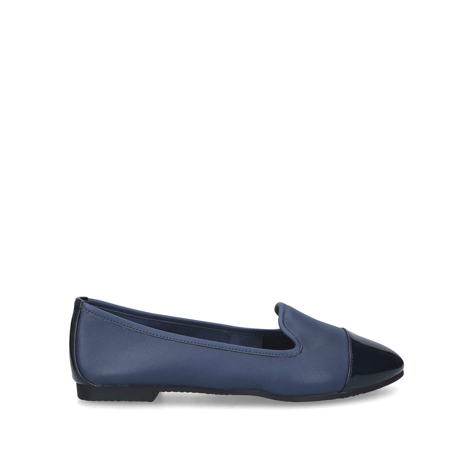 CARVELA Wide Fit Mercy Wide Fit Navy Flat Ballerina Shoes endource