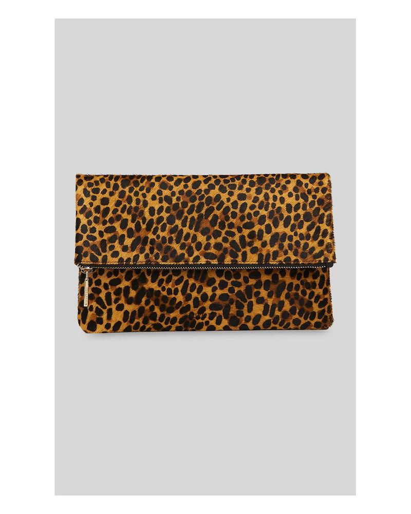 Leopard Print Chapel Foldover Clutch, WHISTLES