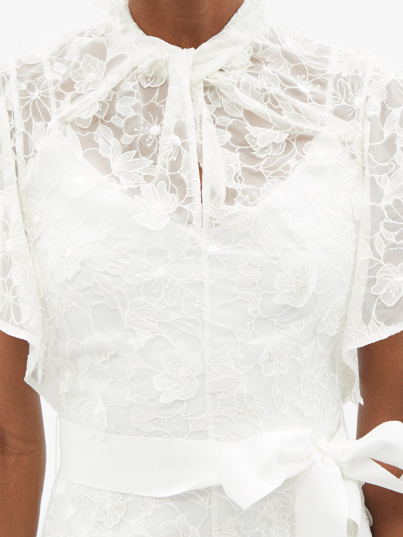 erdem celestina cutwork-organza dress ERDEM Celestina Floral-Embroidered Silk-Organza Dress