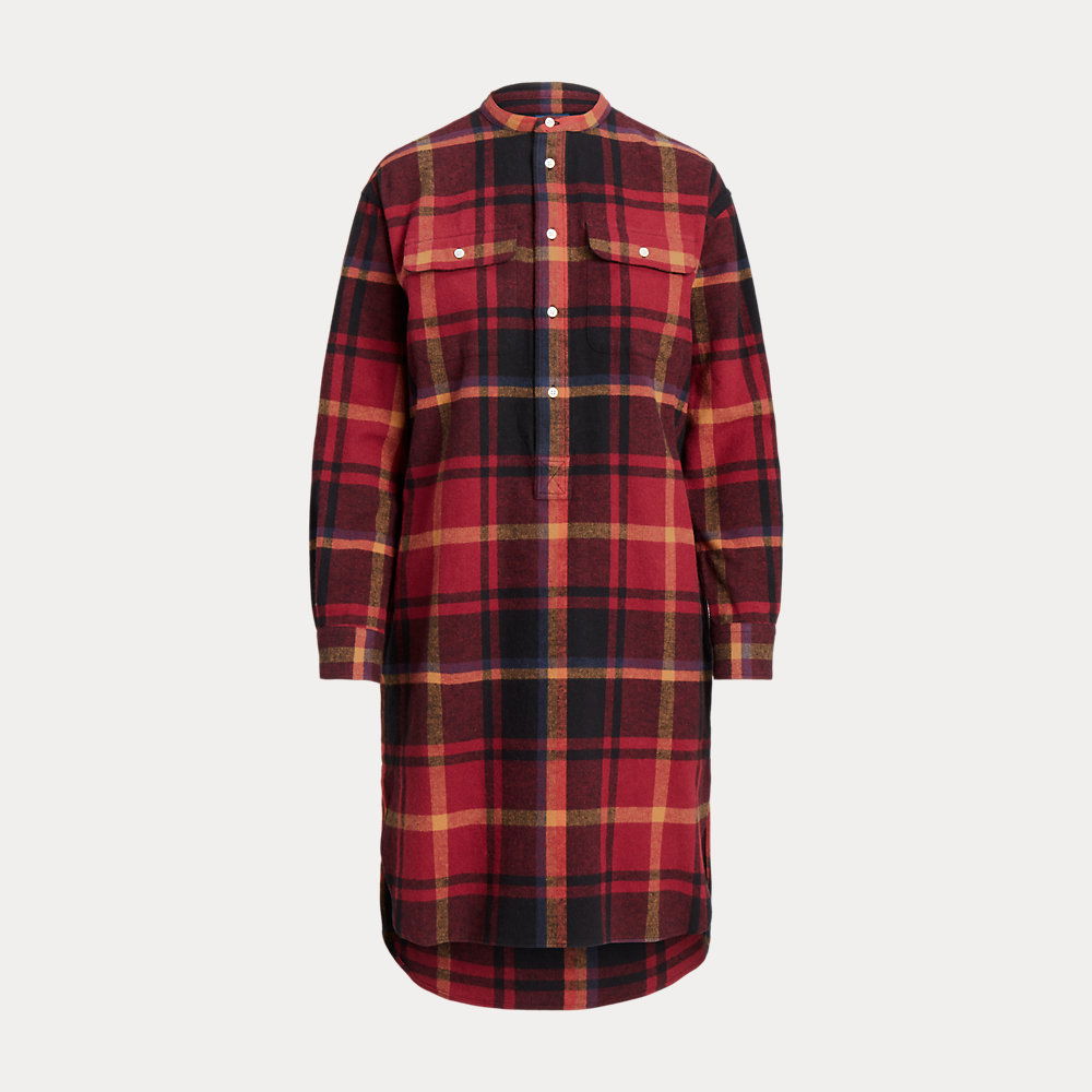 POLO RALPH LAUREN Plaid Cotton Twill Shirtdress Endource