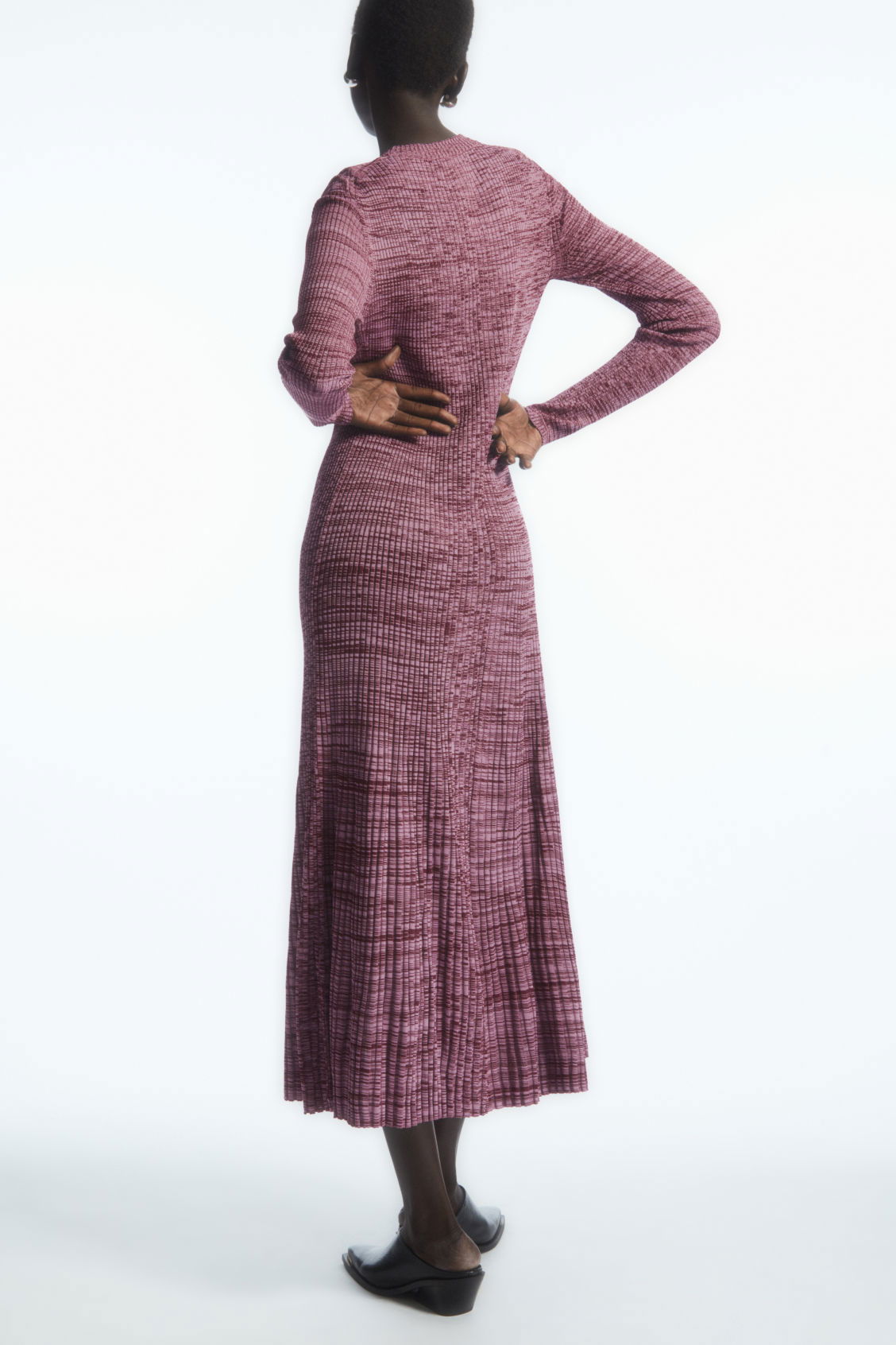 cos melange ribbed midi dress Cos Mlange Ribbed Midi Dress