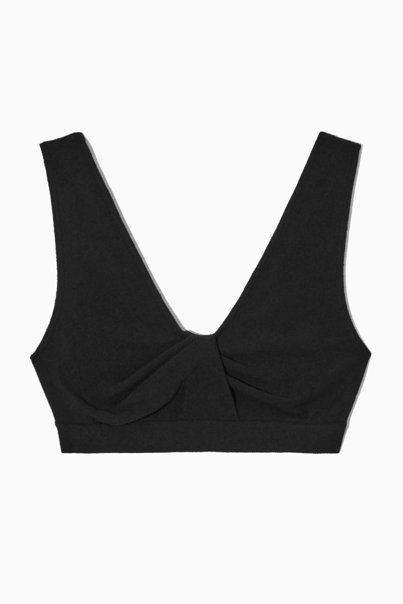 Cotton:On v-neck sports bra in black