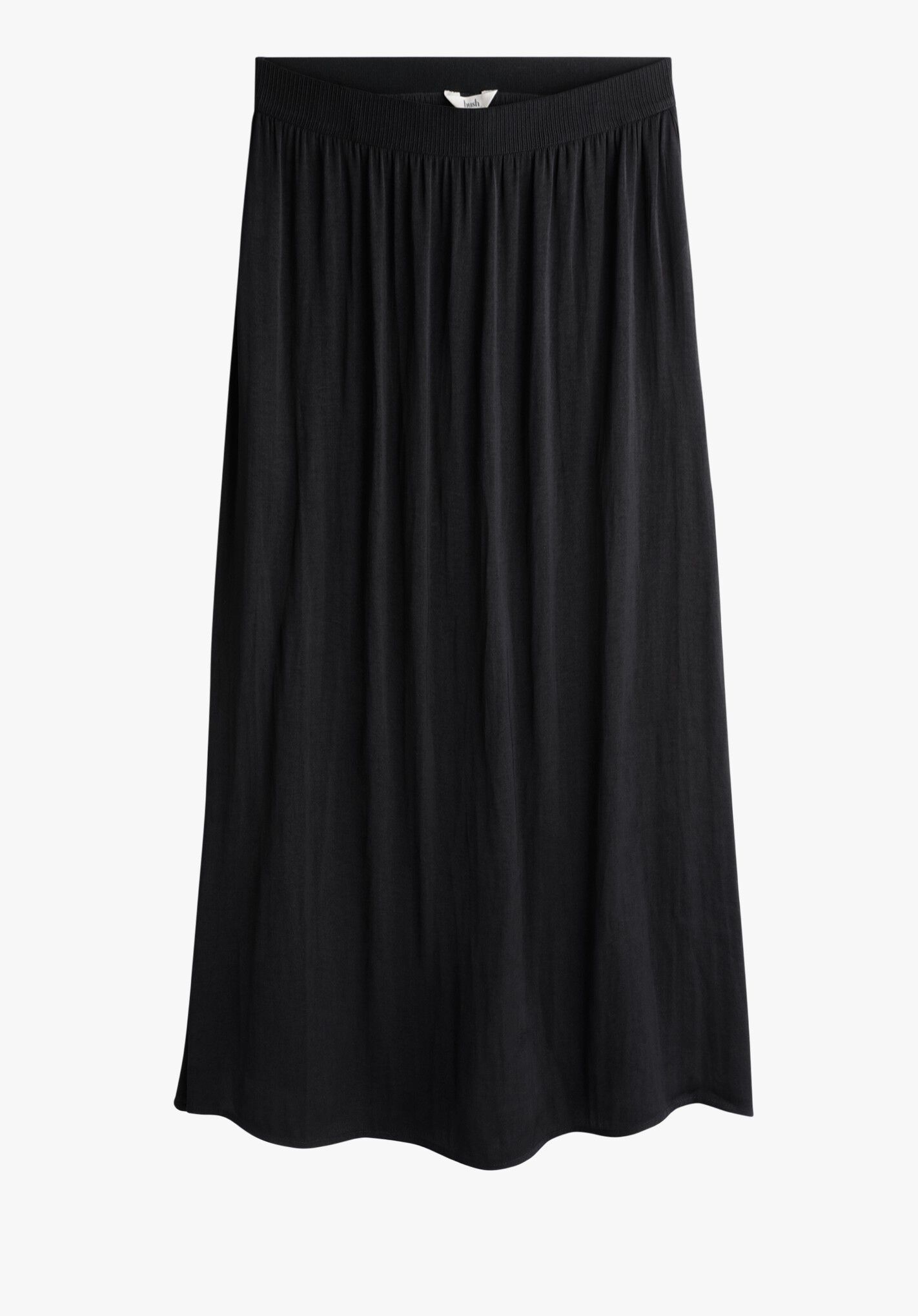 HUSH Santana Midi Skirt in Black | Endource