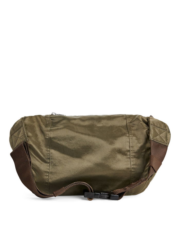 ARKET Nylon Crossbody in Olive Green Endource