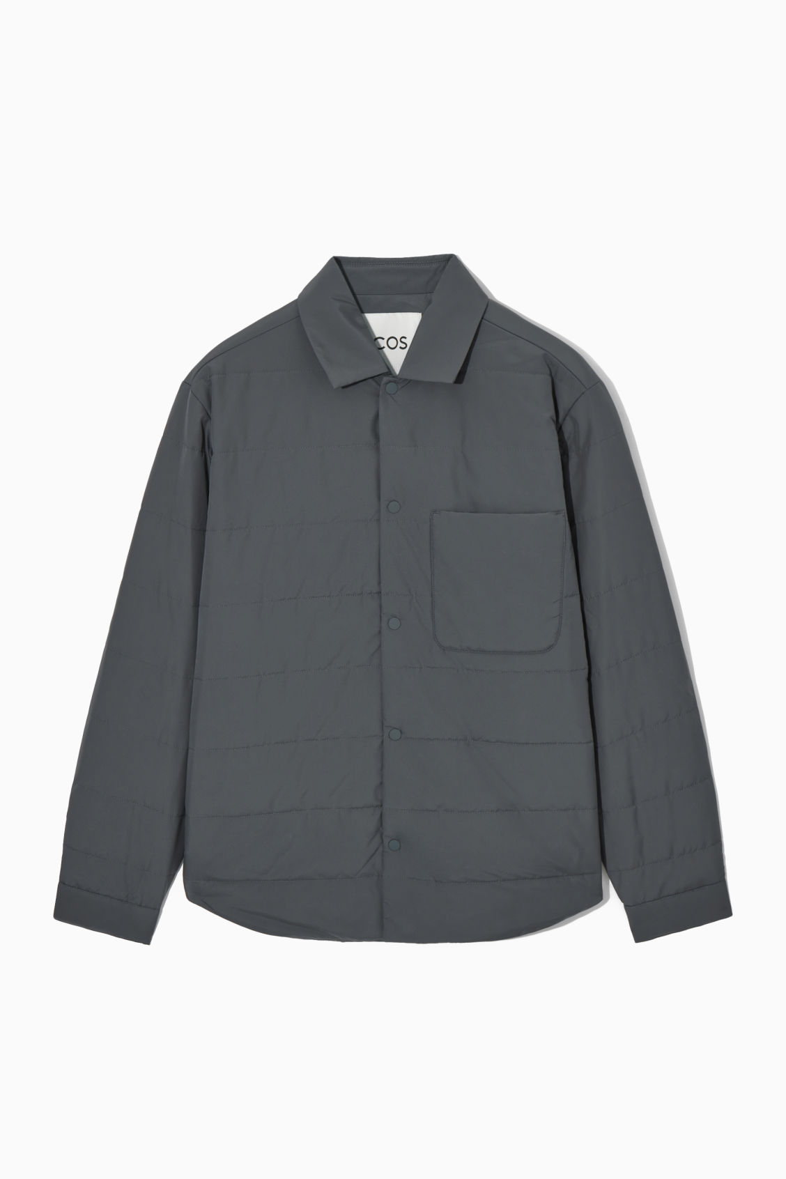 COS Padded Overshirt in DARK GREY | Endource