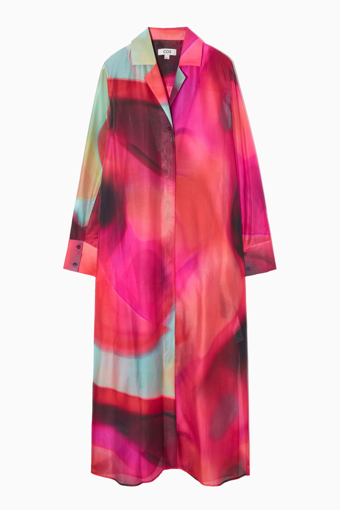 Amazing Cos Cerise Pink oversized loose fit midi shirt dress UkS KD001 main image 0