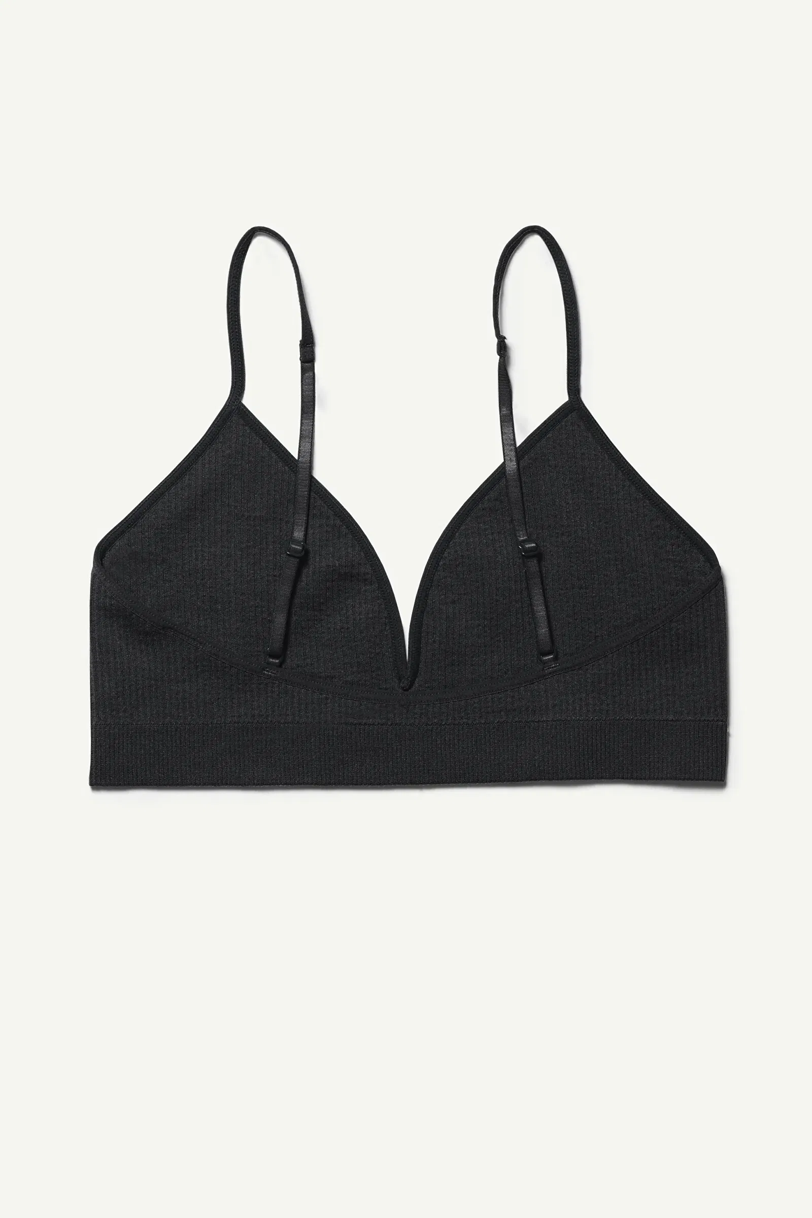 WEEKDAY Cat Triangle Bra in Black