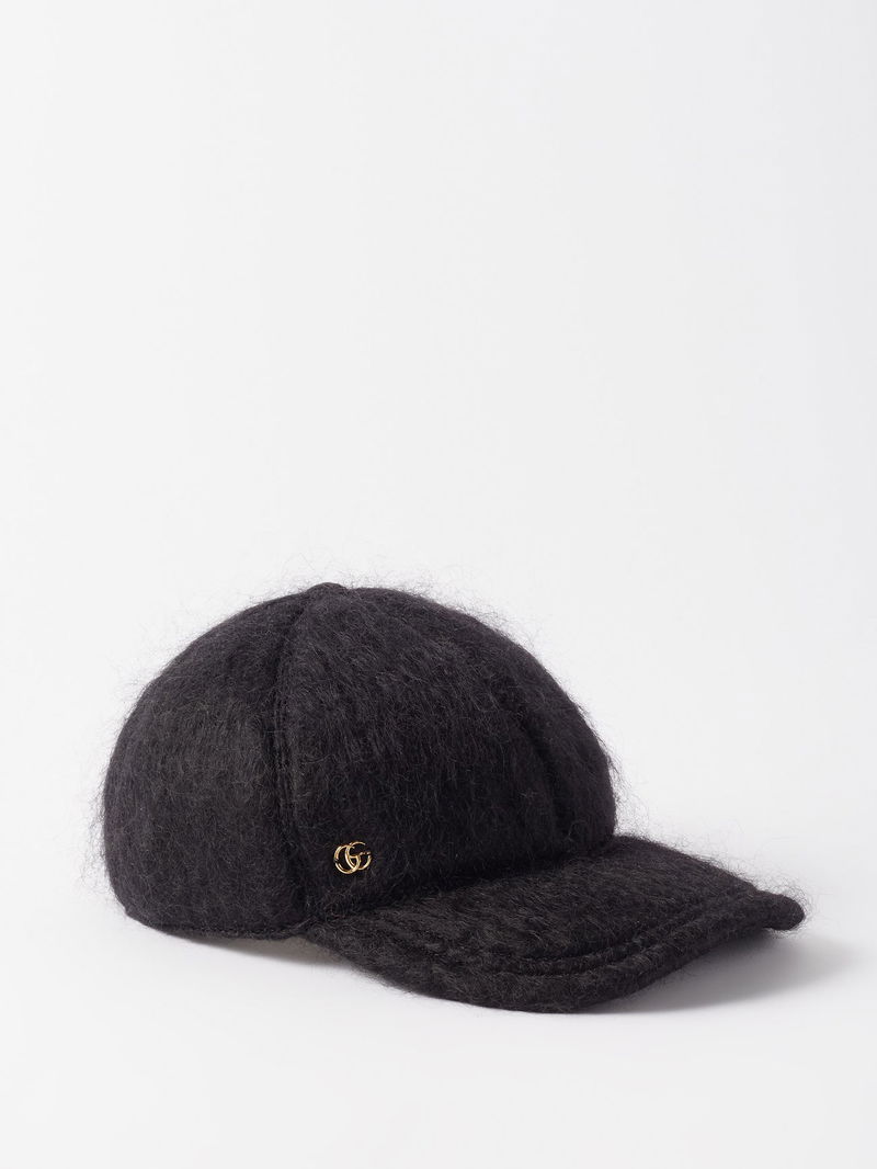 GUCCI GG-Plaque Mohair-Blend Baseball Cap | endource display picture 1