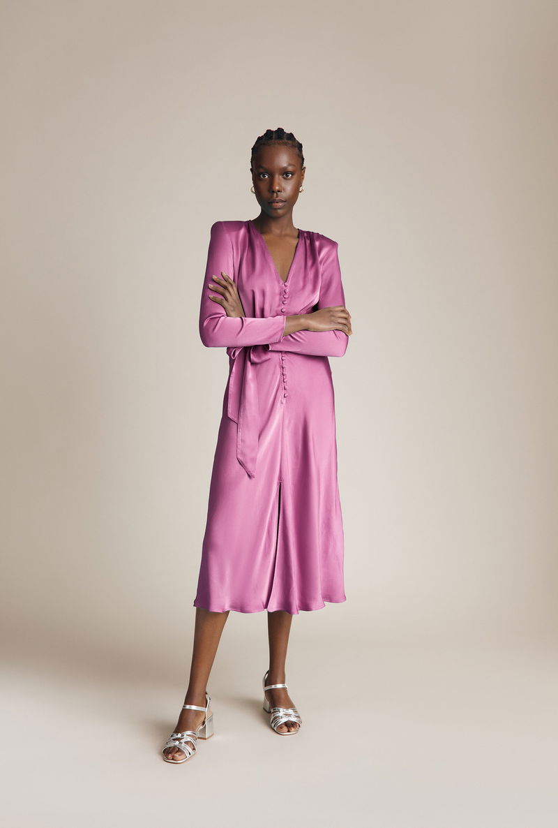 ghost meryl dress pink Second-Hand Ghost London Pink Dress UK 12