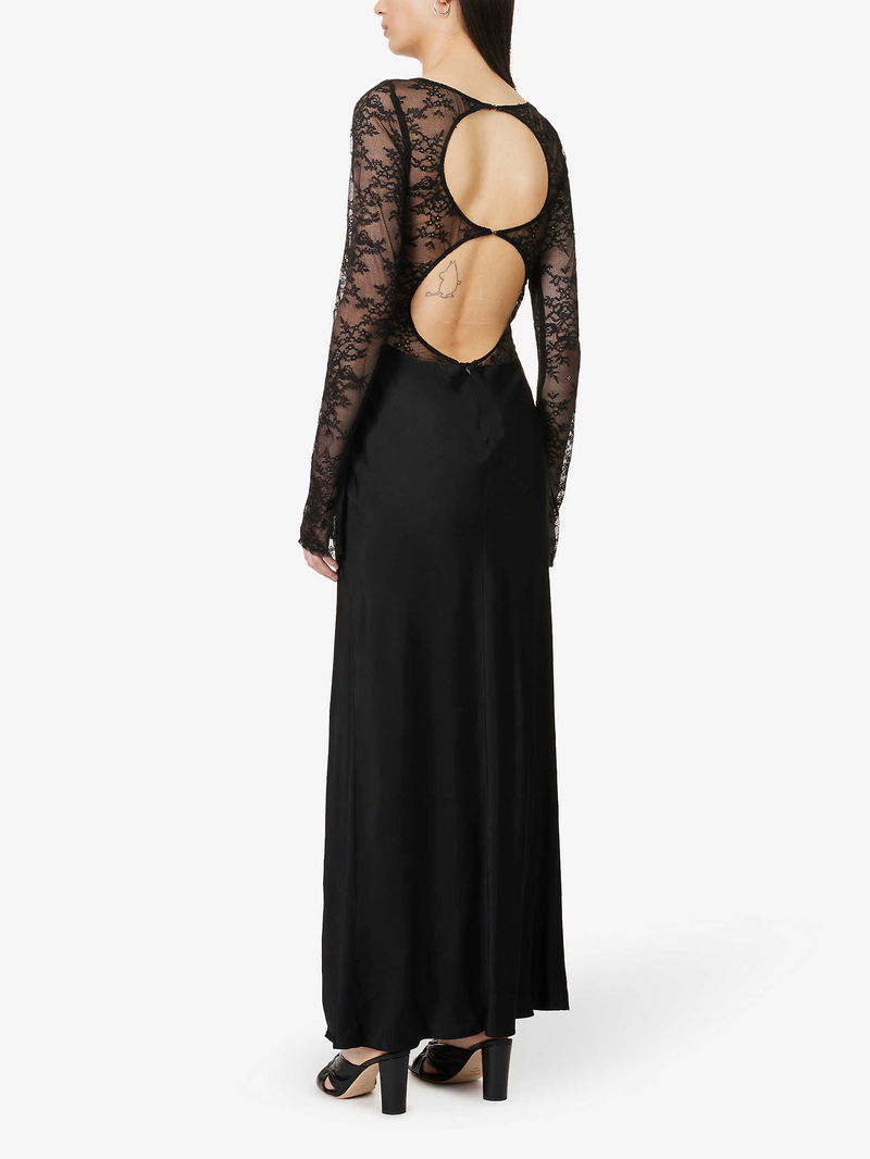 BEC & BRIDGE Nora Lace-Panel Cut-Out Woven Maxi Dress | endource BEC & BRIDGE Nora Lace-Panel Cut-Out Woven Maxi Dress | endource