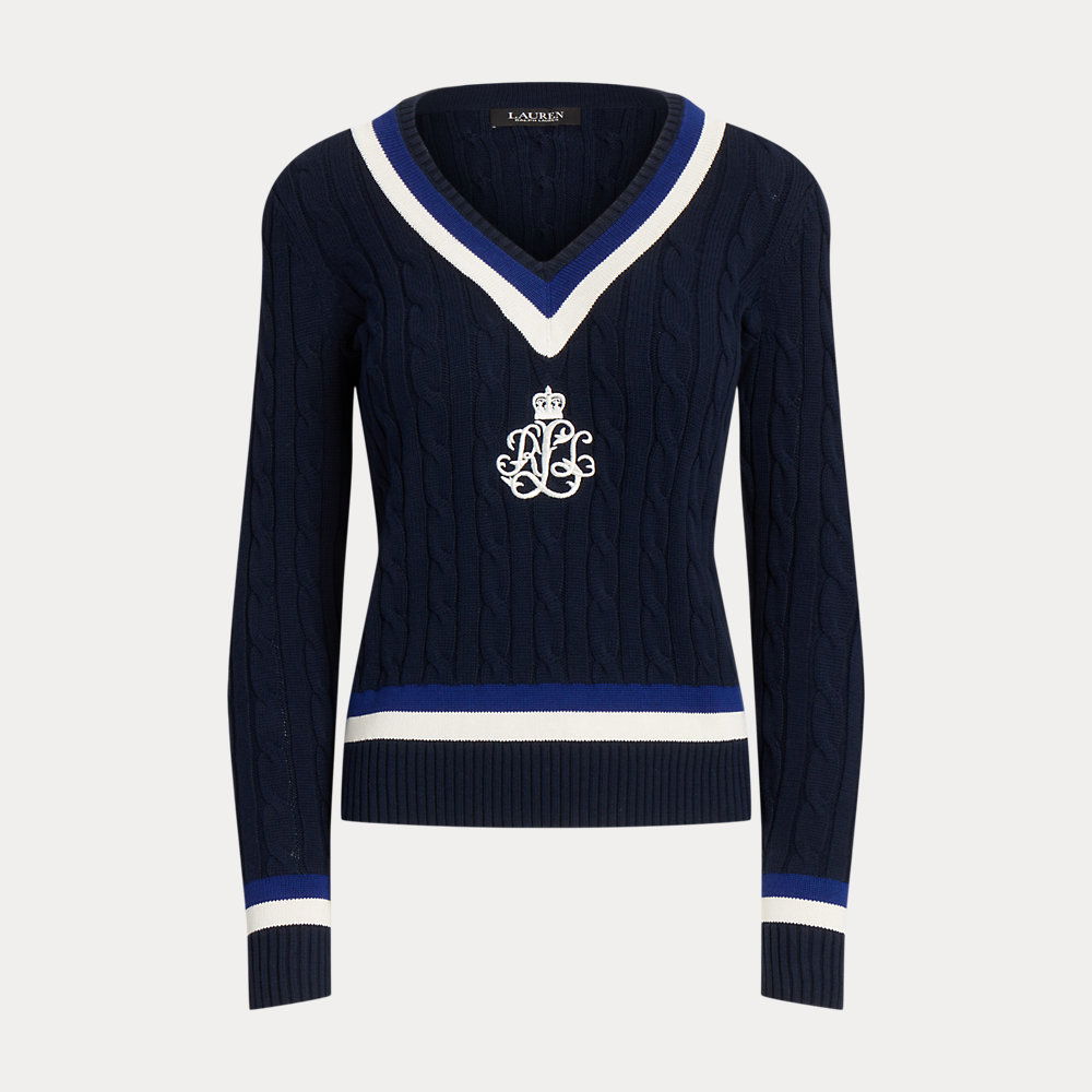 LAUREN RALPH LAUREN Cable-Knit Cotton Cricket Jumper endource