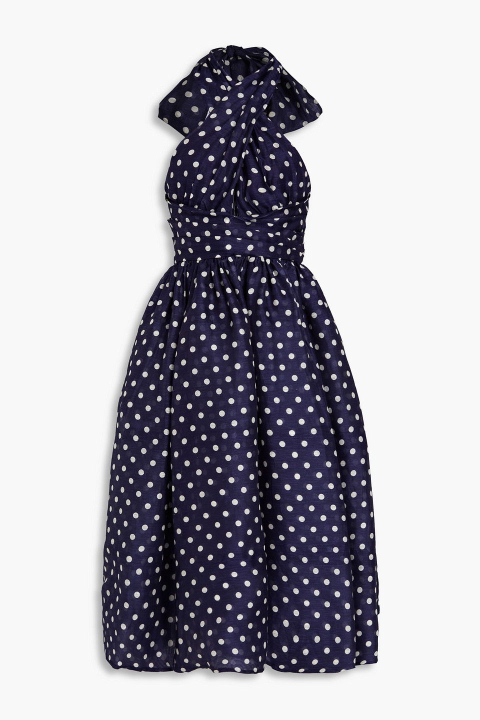45% off ZIMMERMANN Polka-Dot Halterneck Midi Dress