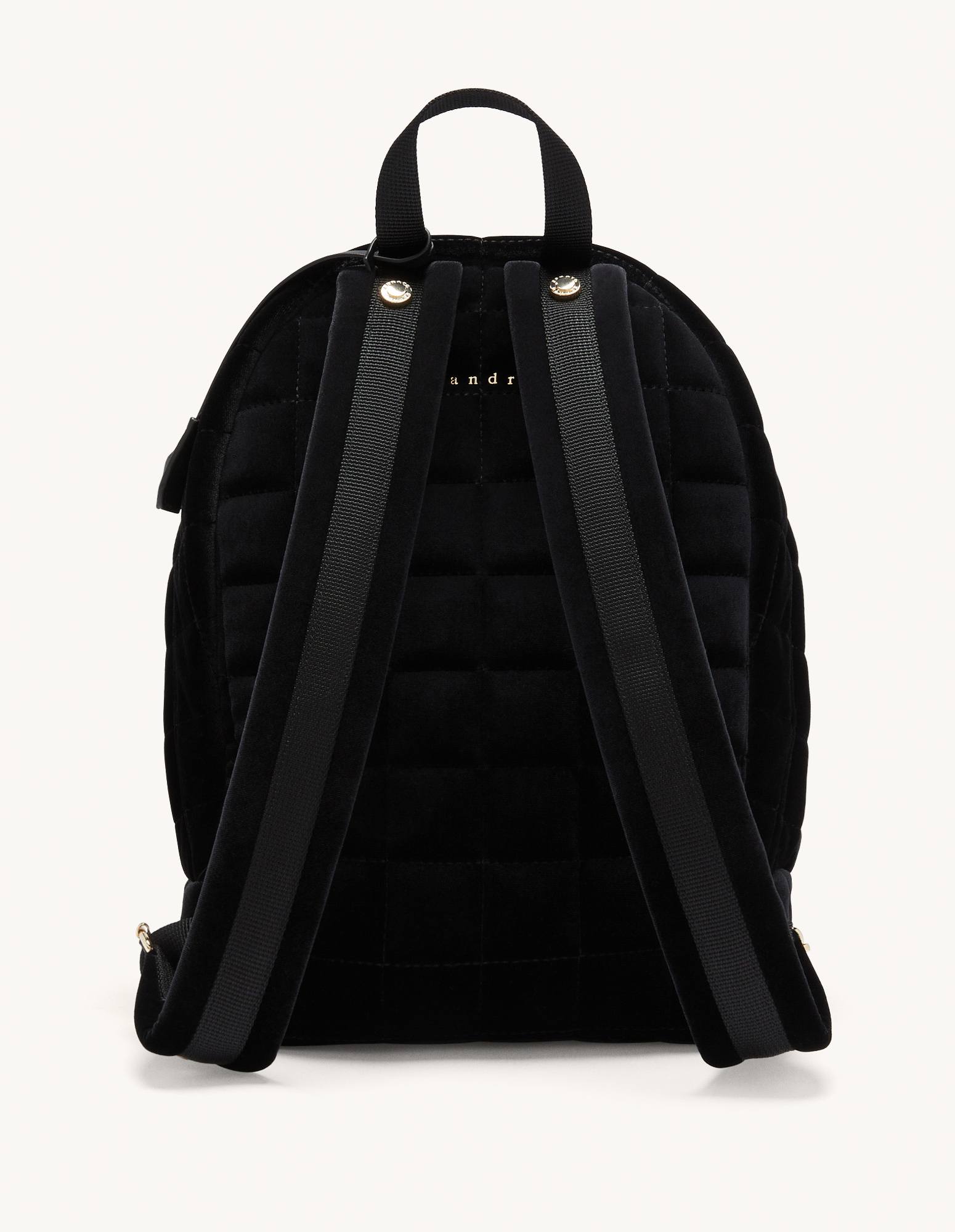 sandro-quilted-velvet-backpack  display picture 1