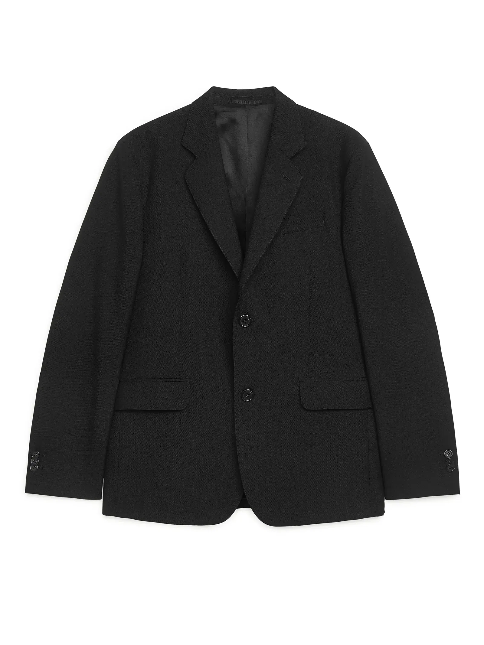 ARKET Hopsack Modern Blazer in Black | Endource