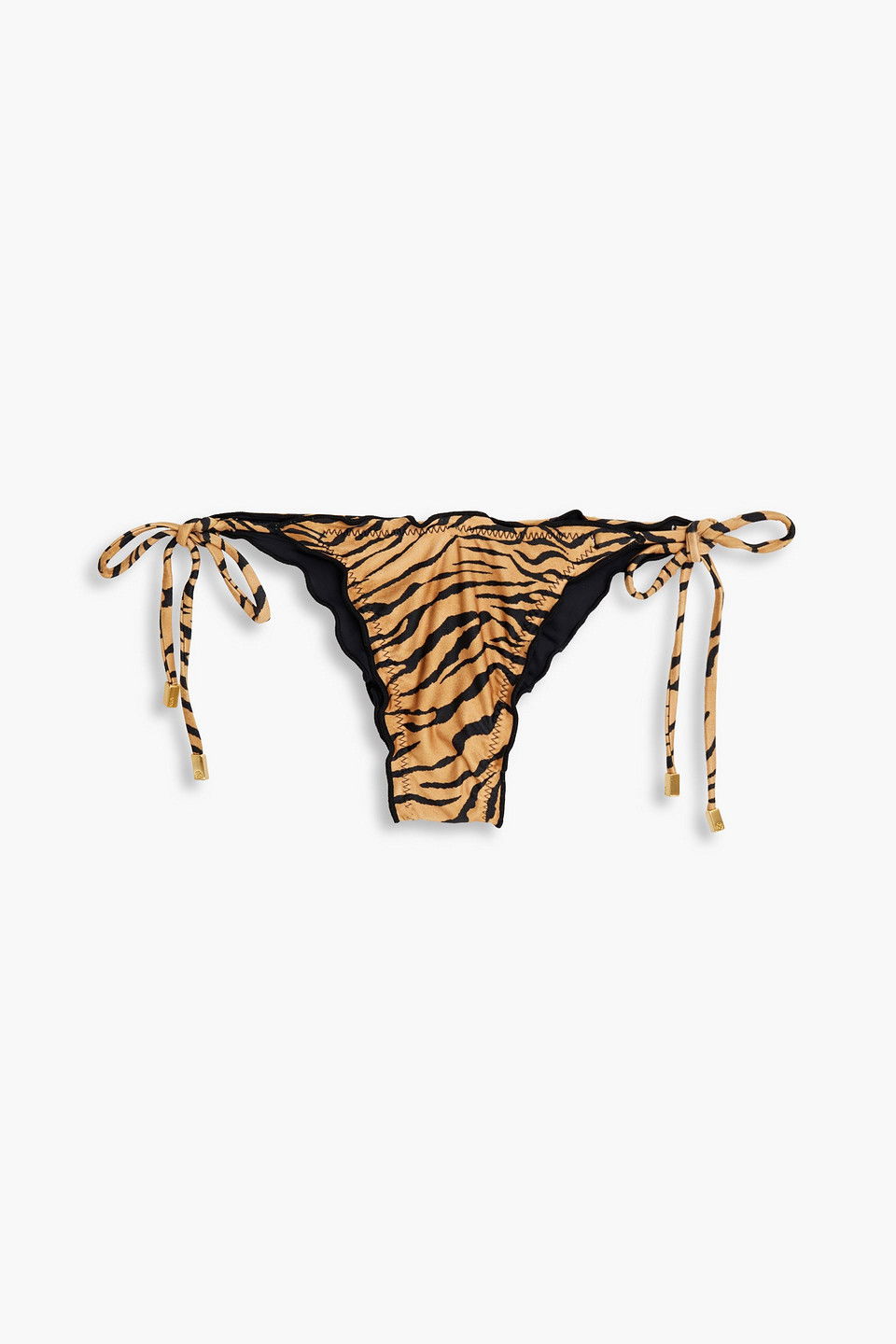 VIX PAULA HERMANNY Ripple Tiger-Print Low-Rise Bikini Briefs in Animal ...