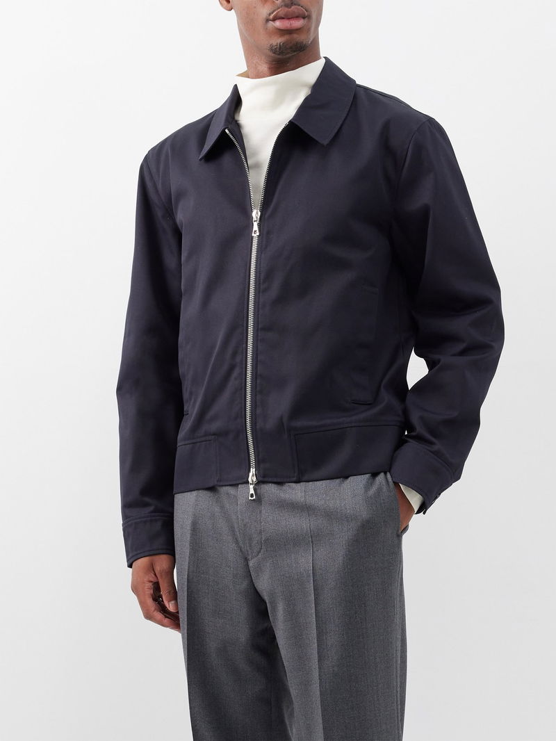 OFFICINE GÉNÉRALE Marlin Point-Collar Cotton Jacket | Endource