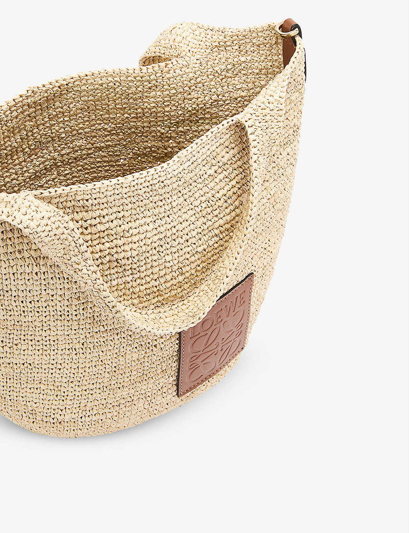 Loewe x Paula's Ibiza Slit Mini Raffia Hobo Tote Bag - ShopStyle