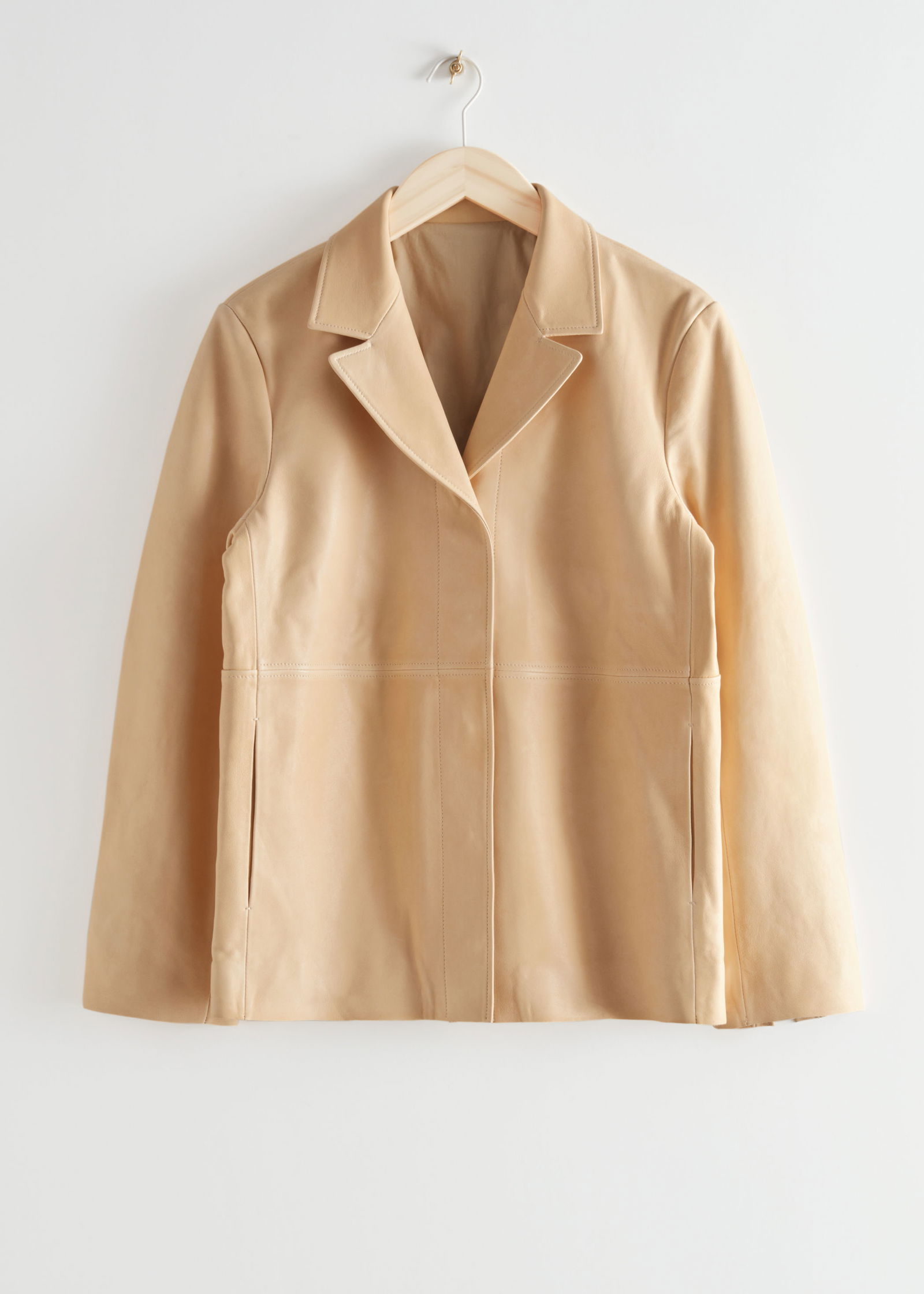 OTHER STORIES Relaxed Buttoned Leather Jacket endource