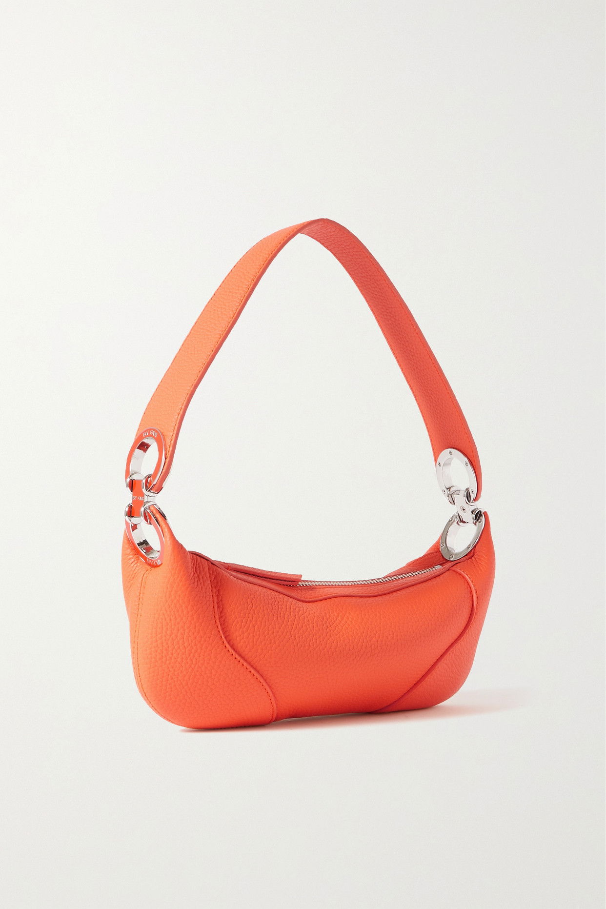 BY FAR Amira Mini Textured-Leather Shoulder Bag endource