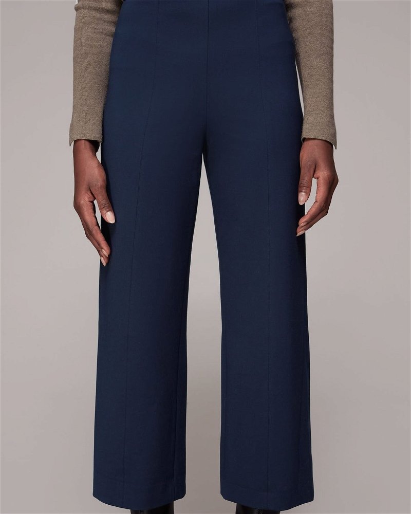WHISTLES Camilla Wide Leg Trouser in Navy