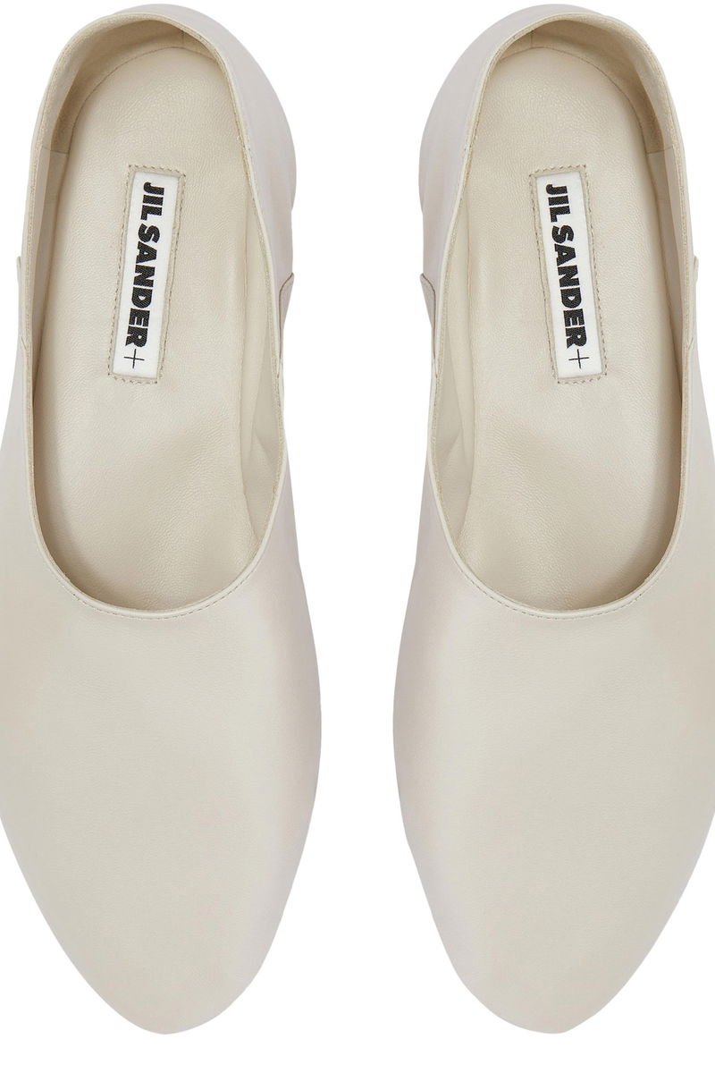 Jil Sander Beige Horsehair Slippers main image 0