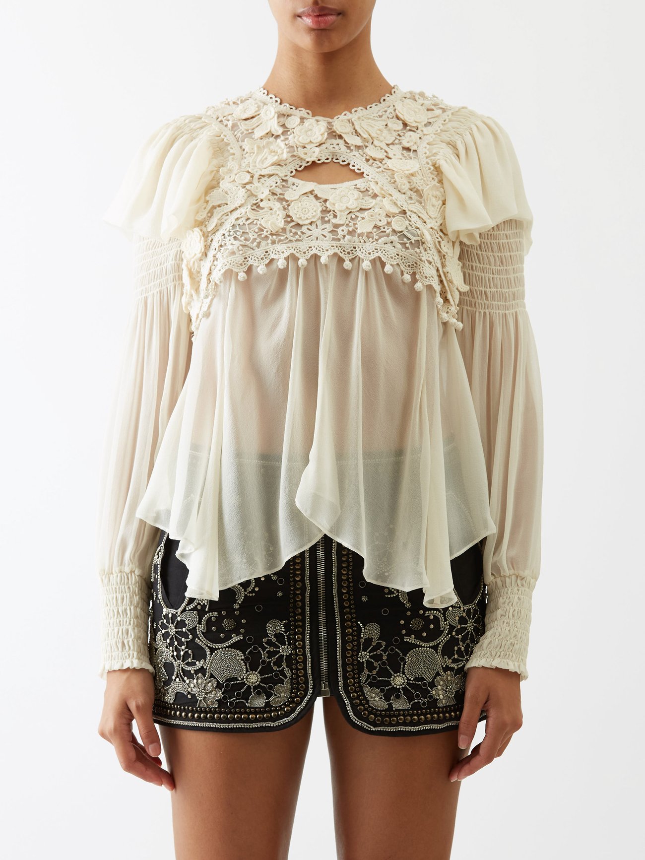 Chemisier Isabel Marant Rokia En Soie - Couleur Ivoire, Taille FR 34/2 - Parfait état Occasion