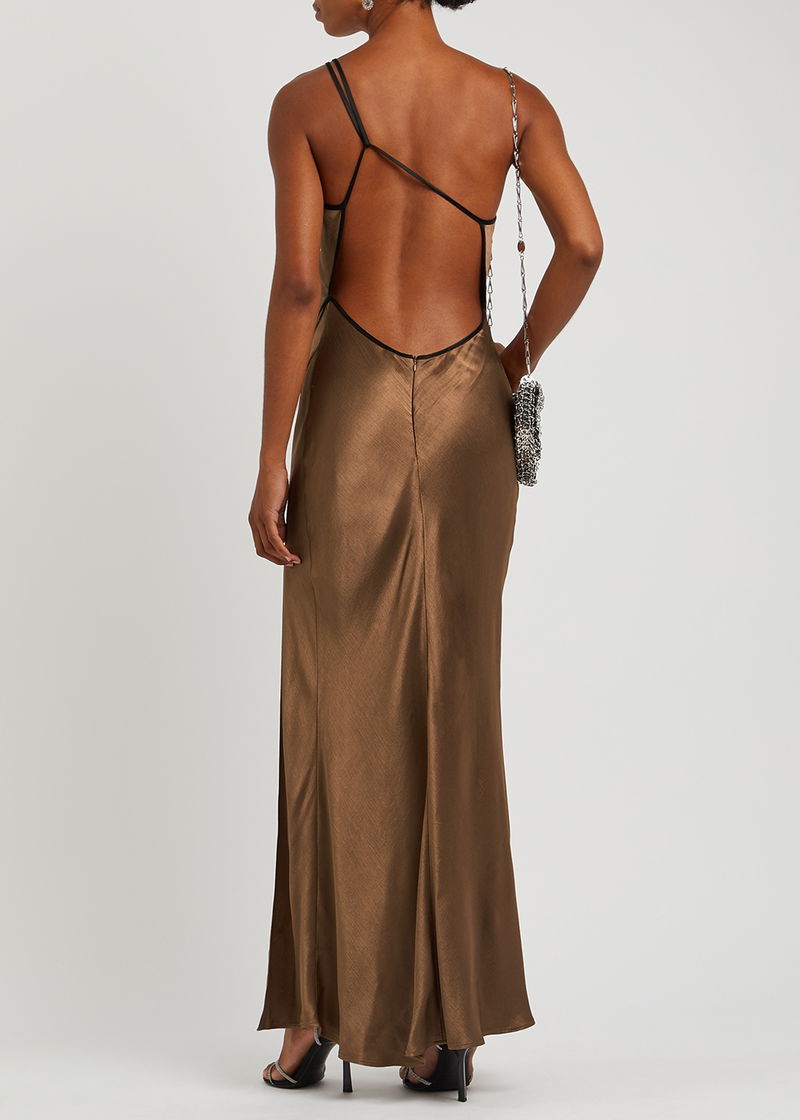kehlani maxi dress Kehlani One Shoulder Maxi Dress Yellow
