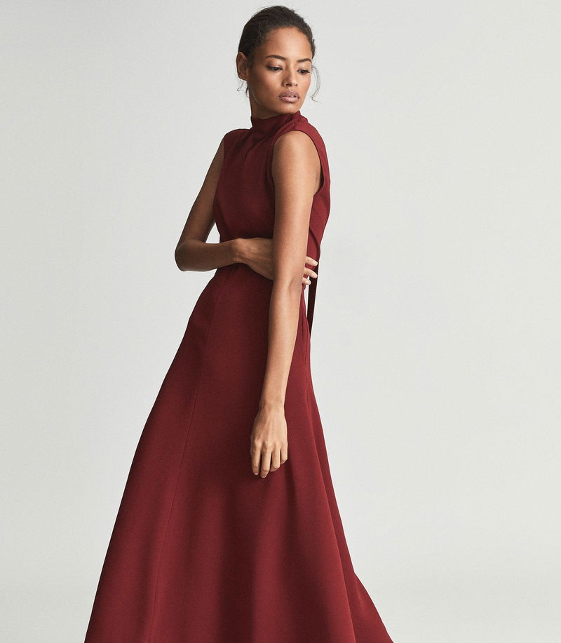 REISS Livvy Open Back Midi Dress | endource