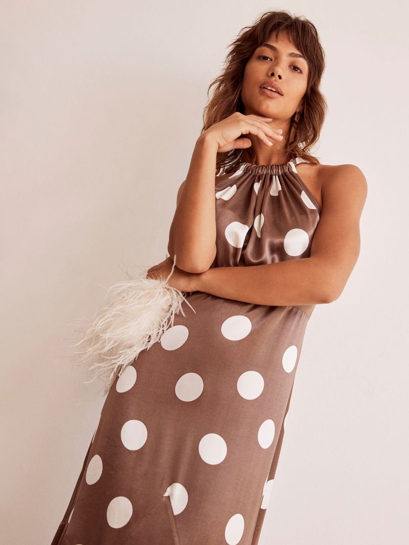 Polka Halter Neck Dress main image 1
