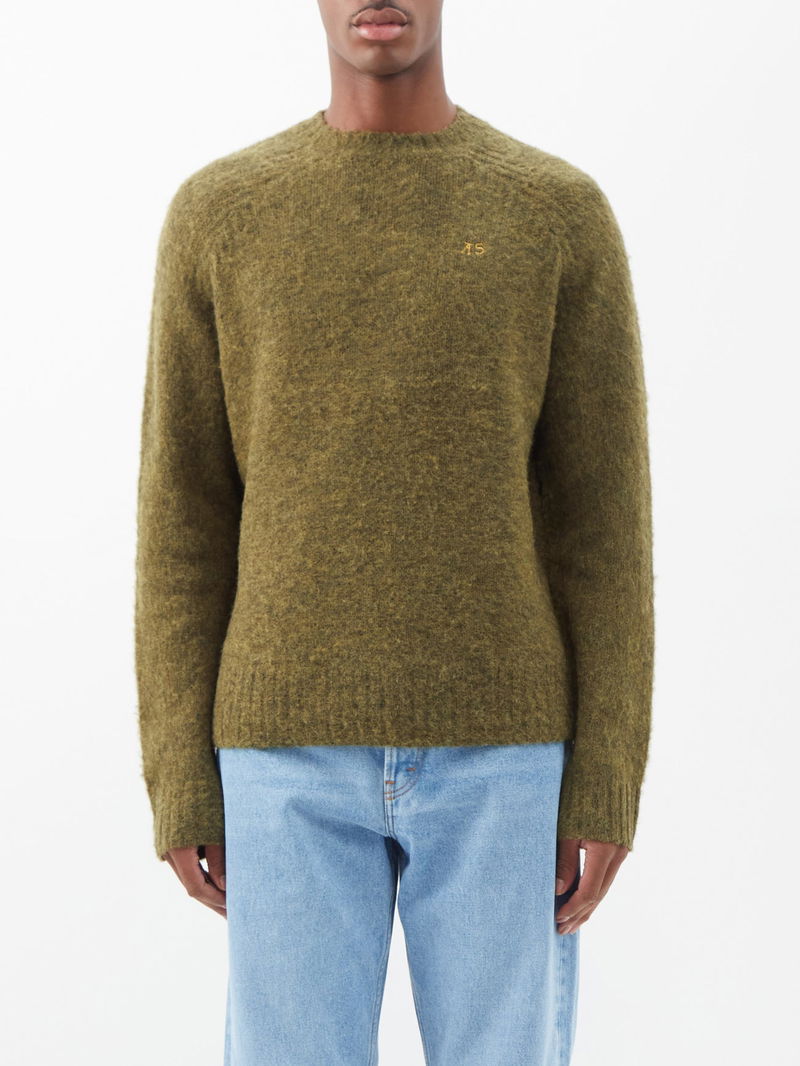 ACNE STUDIOS Kowhai Embroidered-Logo Wool Sweater endource