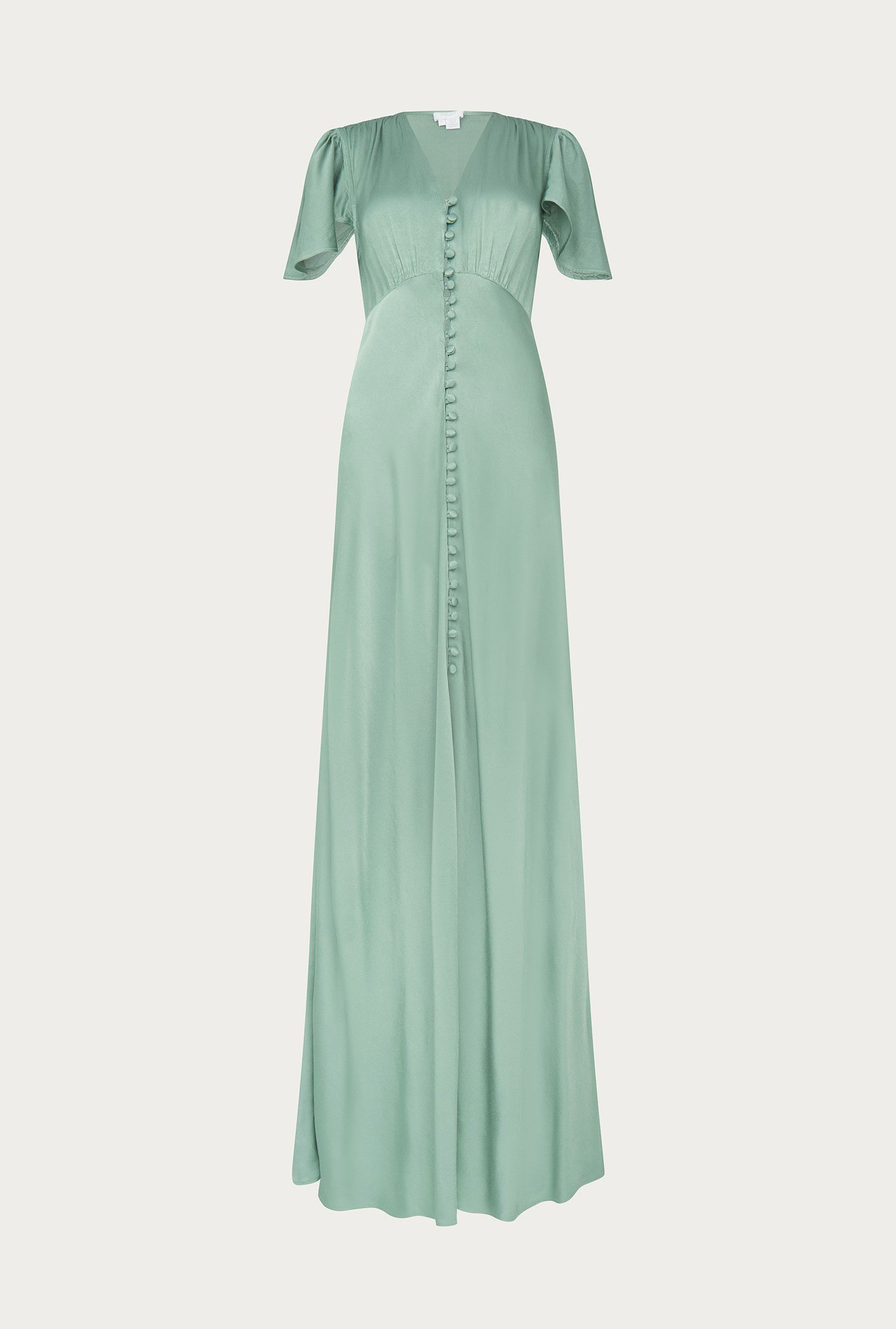 delphine button satin maxi dress GHOST Delphine Satin Maxi Dress