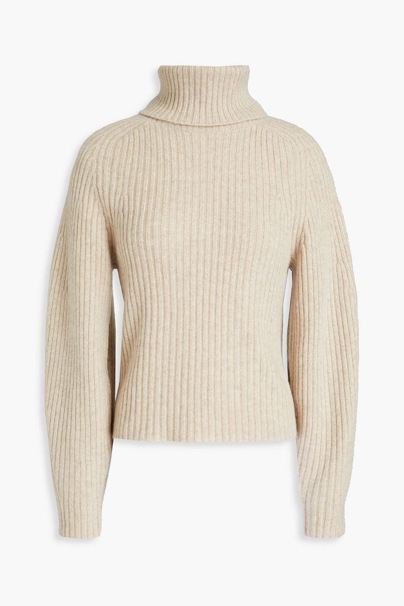 Ribbed Mélange Cashmere Sweater